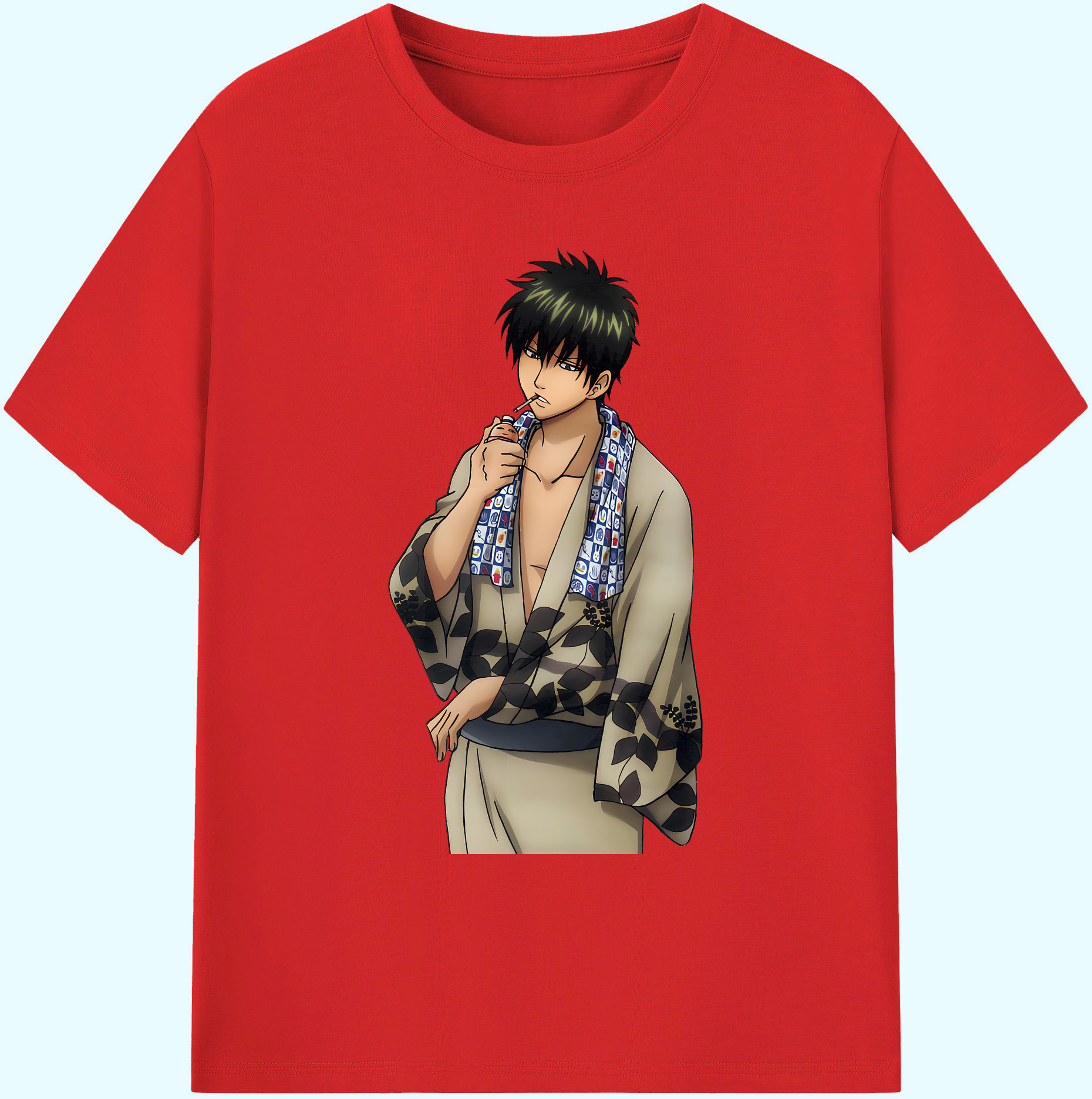 （画像用） ぎんたま 坂田銀時（さかたぎんとき） 神楽 志村新八（しむら しんぱち） GINTAMA Sakata Gintoki Kagura Shimura Shinpachi 綿100％ メンズ半袖Tシャツ｜肌触りやわらか＆通気性