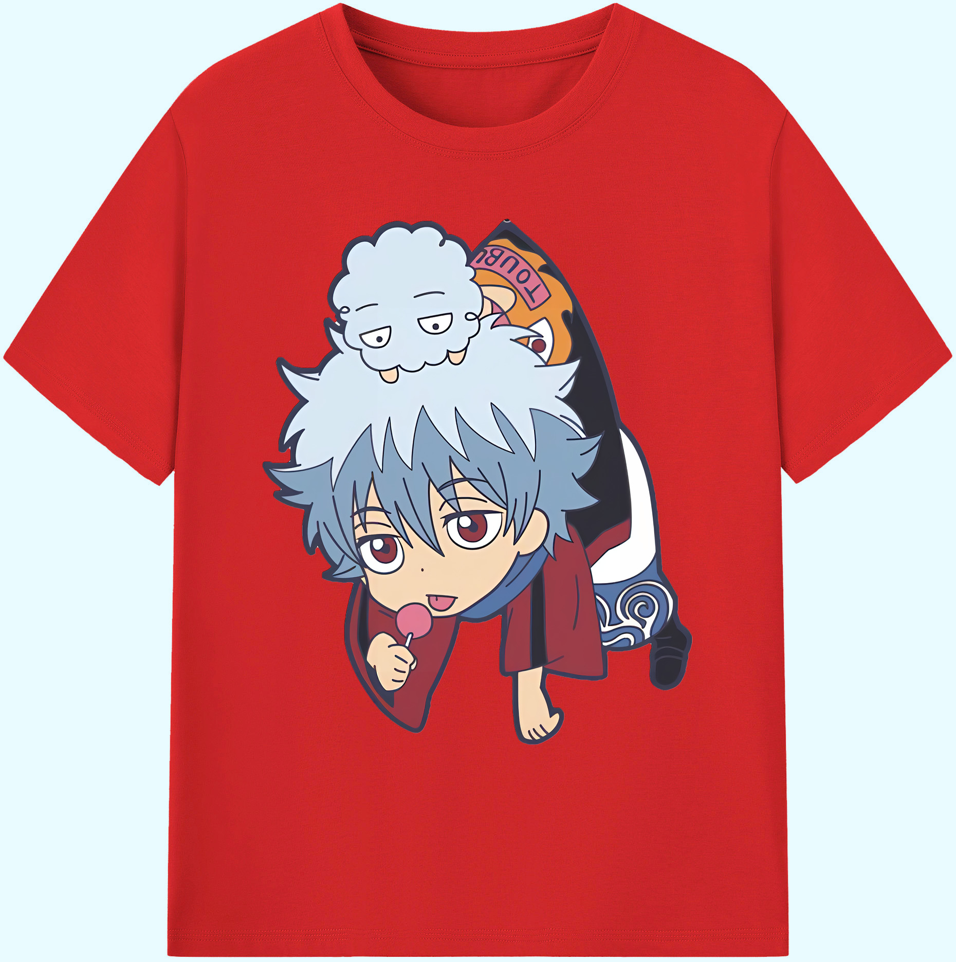 （画像用） ぎんたま 坂田銀時（さかたぎんとき） 神楽 志村新八（しむら しんぱち） GINTAMA Sakata Gintoki Kagura Shimura Shinpachi 綿100％ メンズ半袖Tシャツ｜肌触りやわらか＆通気性