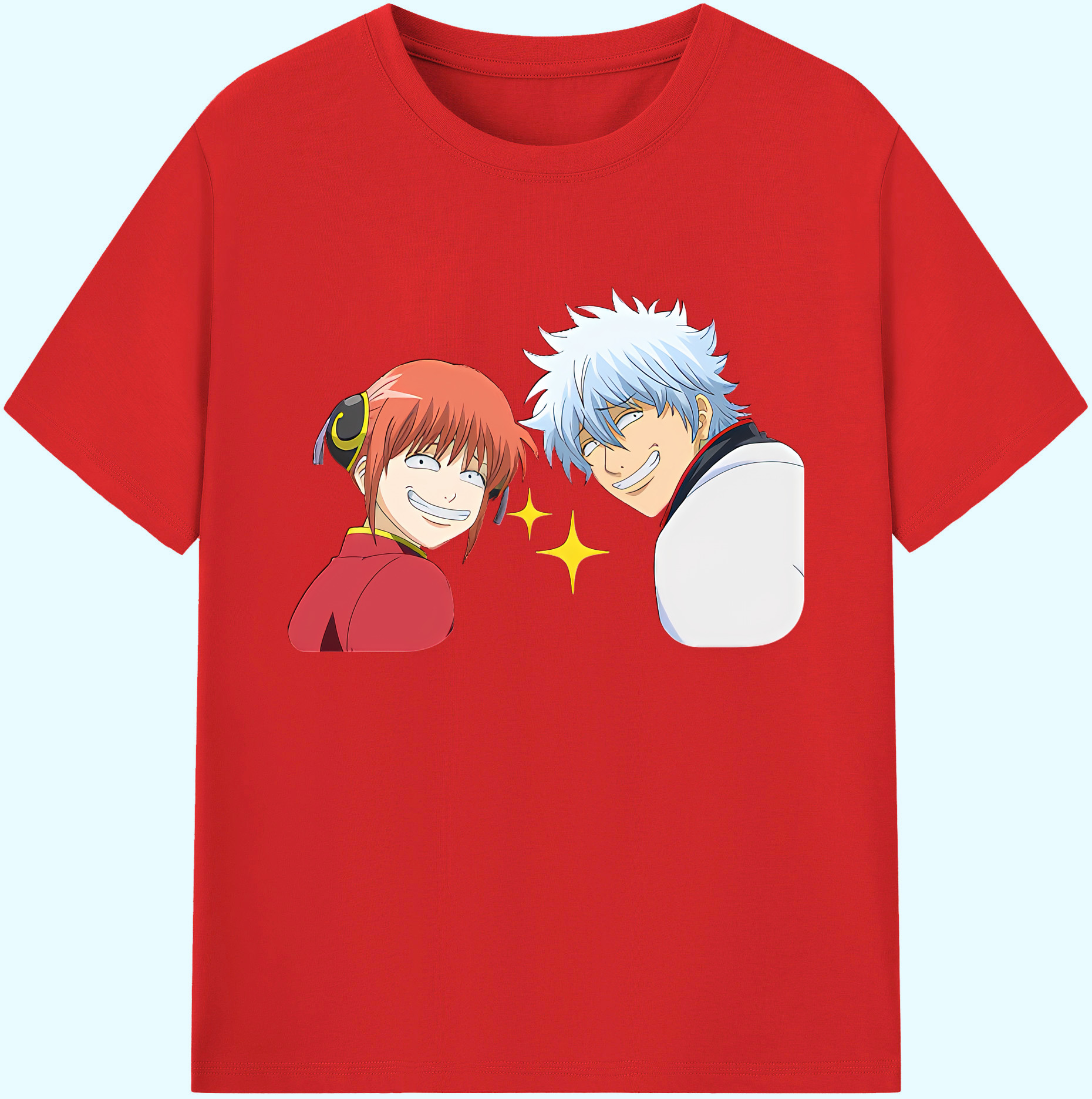 （画像用） ぎんたま 坂田銀時（さかたぎんとき） 神楽 志村新八（しむら しんぱち） GINTAMA Sakata Gintoki Kagura Shimura Shinpachi 綿100％ メンズ半袖Tシャツ｜肌触りやわらか＆通気性