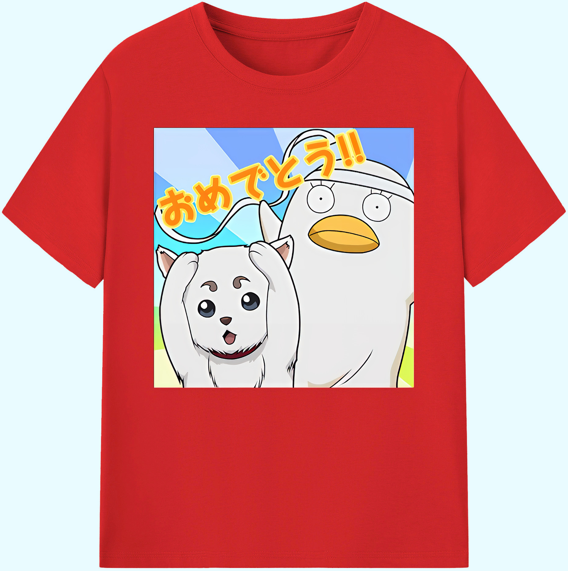 （画像用） ぎんたま 坂田銀時（さかたぎんとき） 神楽 志村新八（しむら しんぱち） GINTAMA Sakata Gintoki Kagura Shimura Shinpachi 綿100％ メンズ半袖Tシャツ｜肌触りやわらか＆通気性