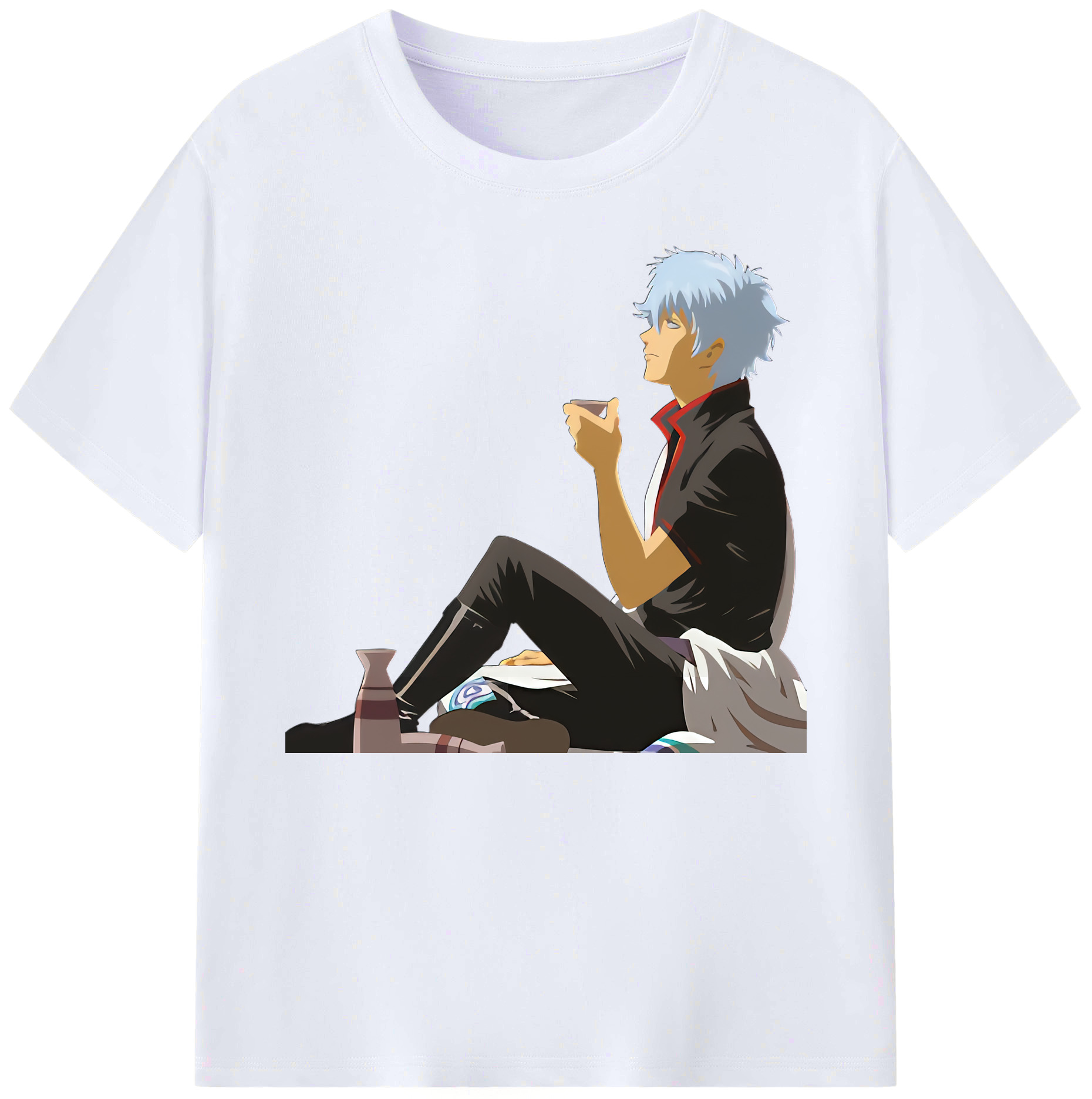 （画像用） ぎんたま 坂田銀時（さかたぎんとき） 神楽 志村新八（しむら しんぱち） GINTAMA Sakata Gintoki Kagura Shimura Shinpachi 綿100％ メンズ半袖Tシャツ｜肌触りやわらか＆通気性