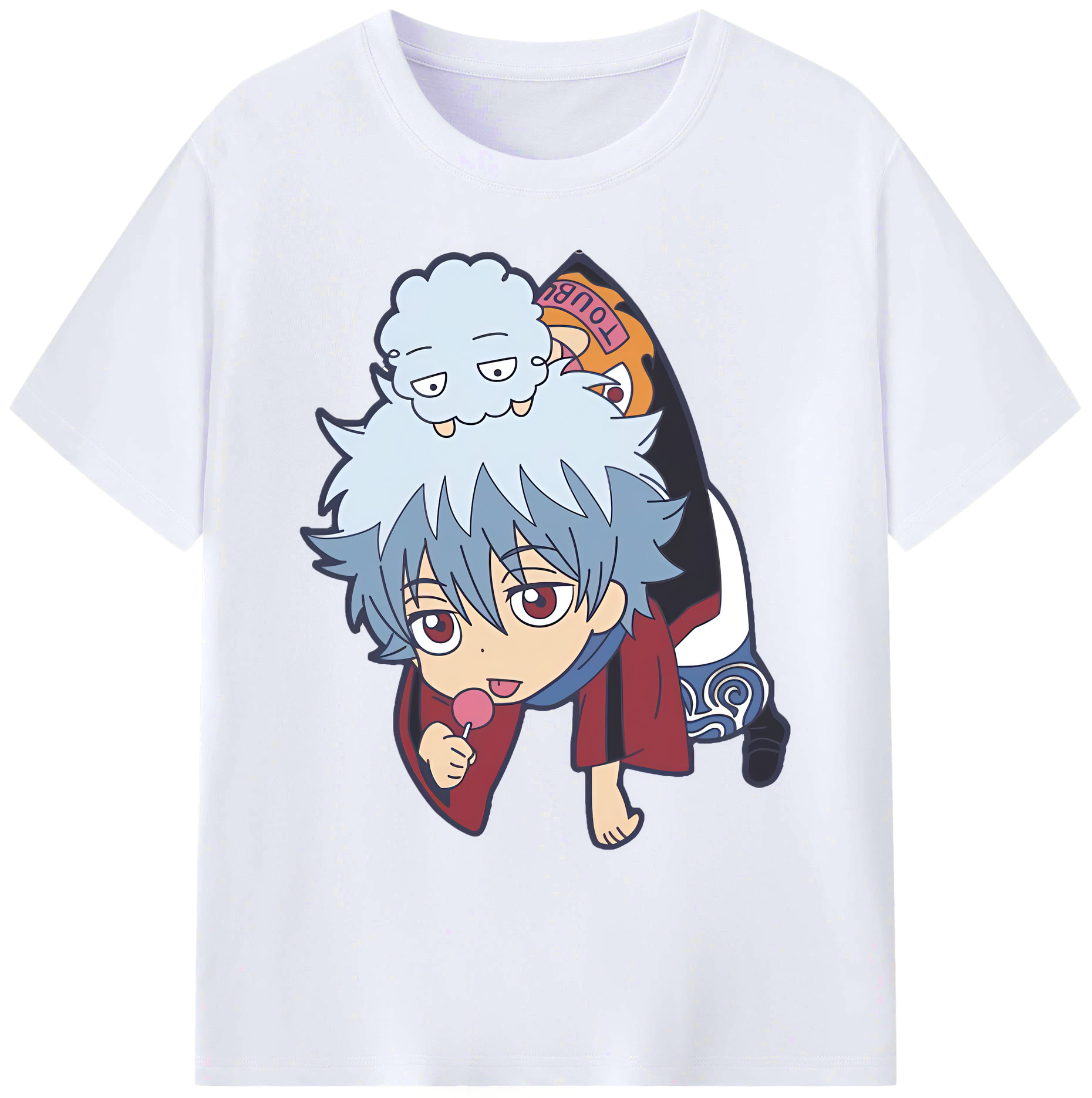 （画像用） ぎんたま 坂田銀時（さかたぎんとき） 神楽 志村新八（しむら しんぱち） GINTAMA Sakata Gintoki Kagura Shimura Shinpachi 綿100％ メンズ半袖Tシャツ｜肌触りやわらか＆通気性