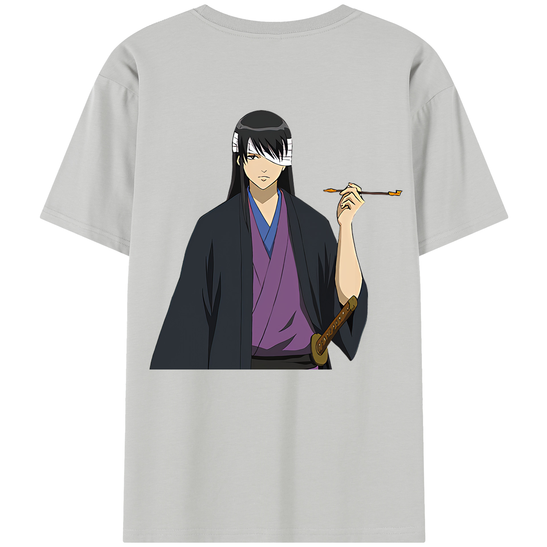 （画像用） ぎんたま 坂田銀時（さかたぎんとき） 神楽 志村新八（しむら しんぱち） GINTAMA Sakata Gintoki Kagura Shimura Shinpachi レディース半袖Tシャツ(バックプリント)