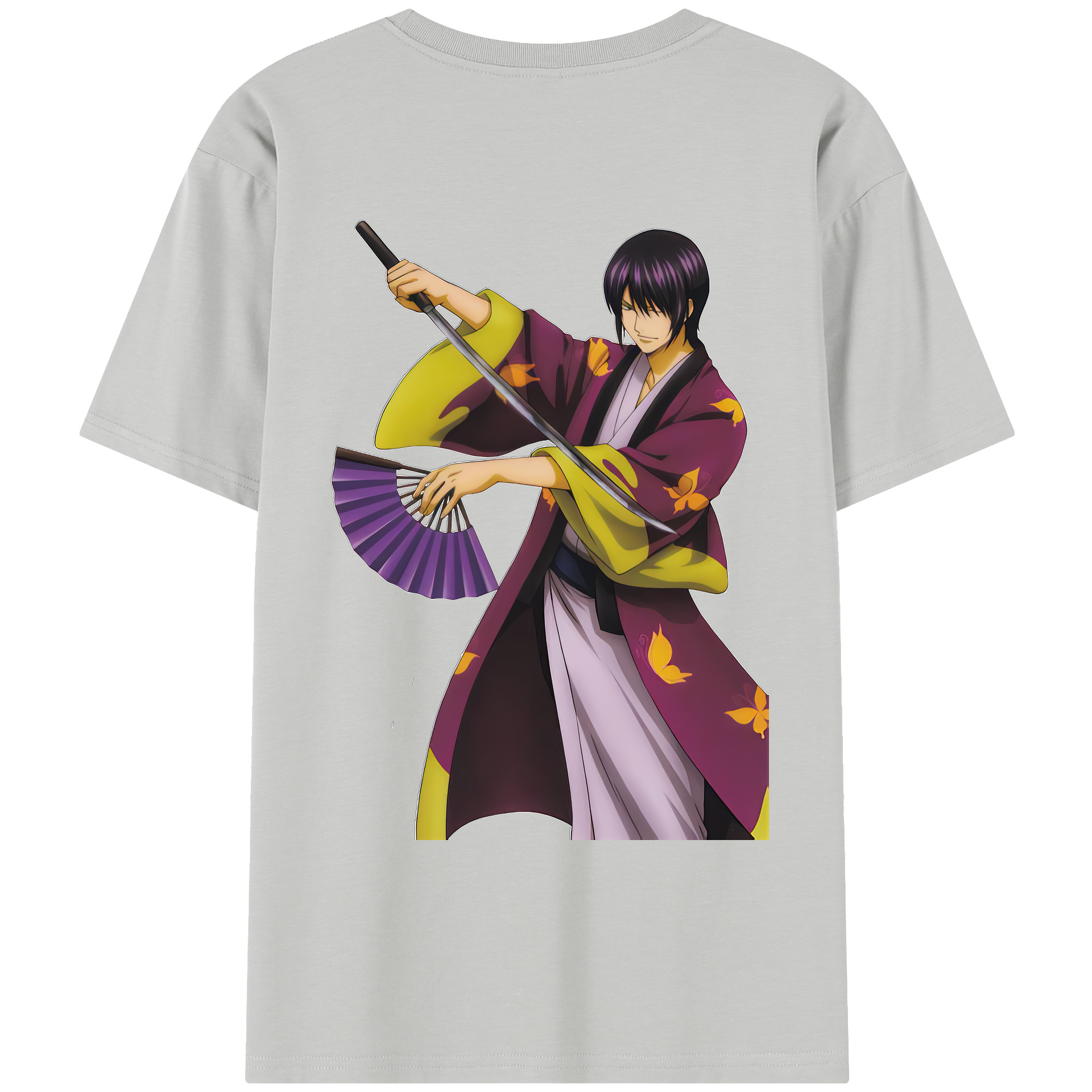 （画像用） ぎんたま 坂田銀時（さかたぎんとき） 神楽 志村新八（しむら しんぱち） GINTAMA Sakata Gintoki Kagura Shimura Shinpachi レディース半袖Tシャツ(バックプリント)