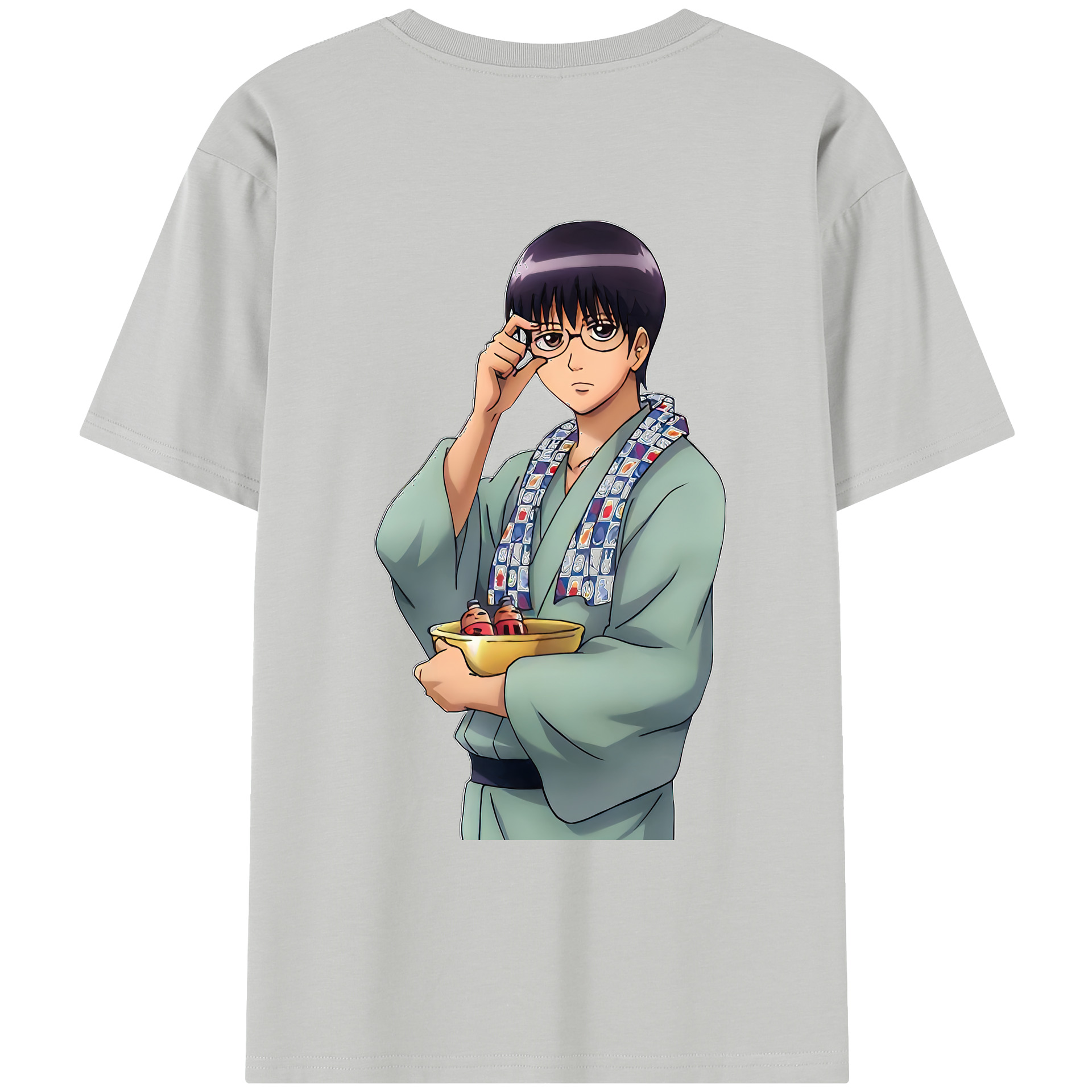 （画像用） ぎんたま 坂田銀時（さかたぎんとき） 神楽 志村新八（しむら しんぱち） GINTAMA Sakata Gintoki Kagura Shimura Shinpachi レディース半袖Tシャツ(バックプリント)