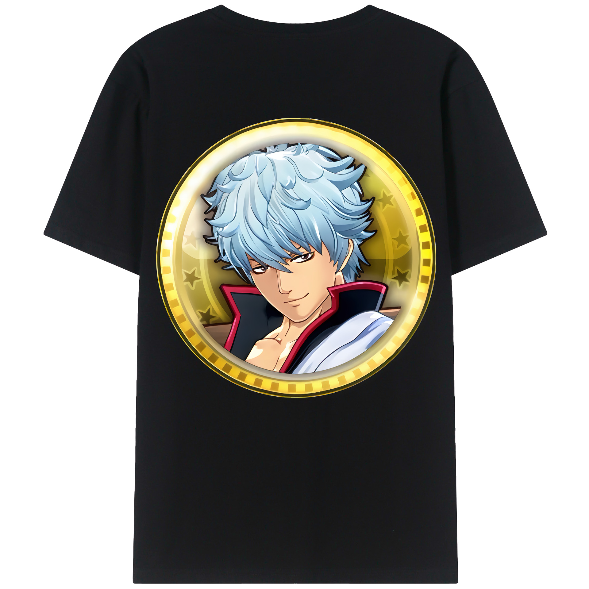 （画像用） ぎんたま 坂田銀時（さかたぎんとき） 神楽 志村新八（しむら しんぱち） GINTAMA Sakata Gintoki Kagura Shimura Shinpachi レディース半袖Tシャツ(バックプリント)