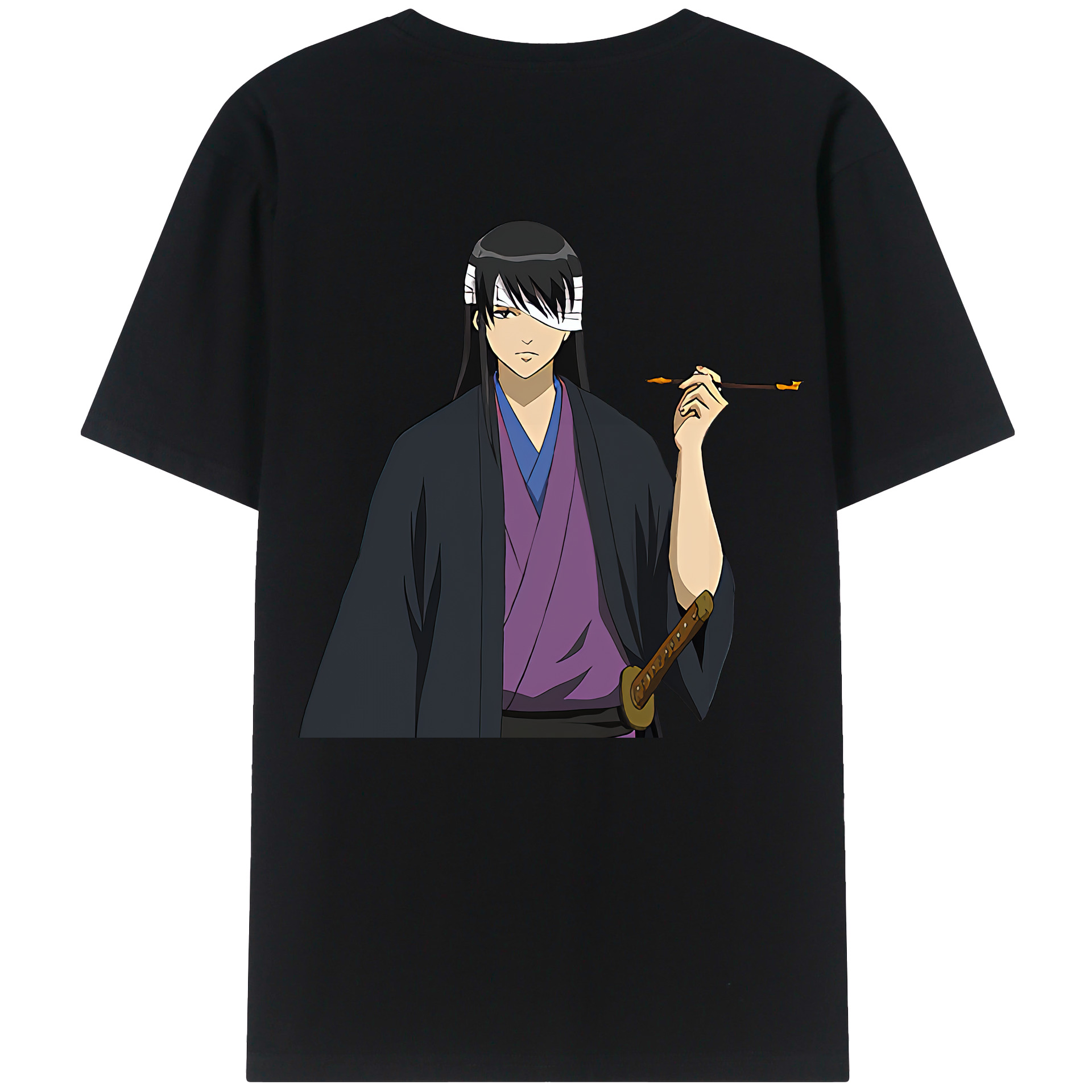 （画像用） ぎんたま 坂田銀時（さかたぎんとき） 神楽 志村新八（しむら しんぱち） GINTAMA Sakata Gintoki Kagura Shimura Shinpachi レディース半袖Tシャツ(バックプリント)