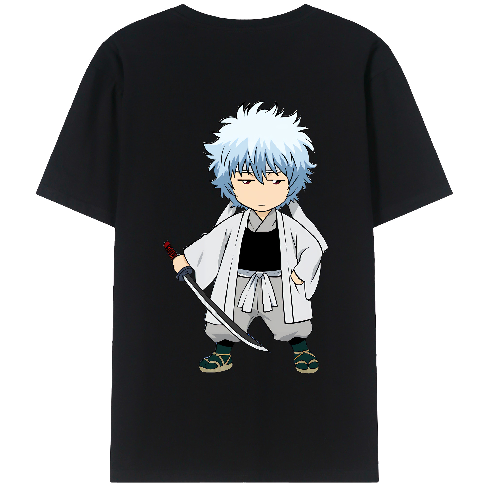 （画像用） ぎんたま 坂田銀時（さかたぎんとき） 神楽 志村新八（しむら しんぱち） GINTAMA Sakata Gintoki Kagura Shimura Shinpachi レディース半袖Tシャツ(バックプリント)