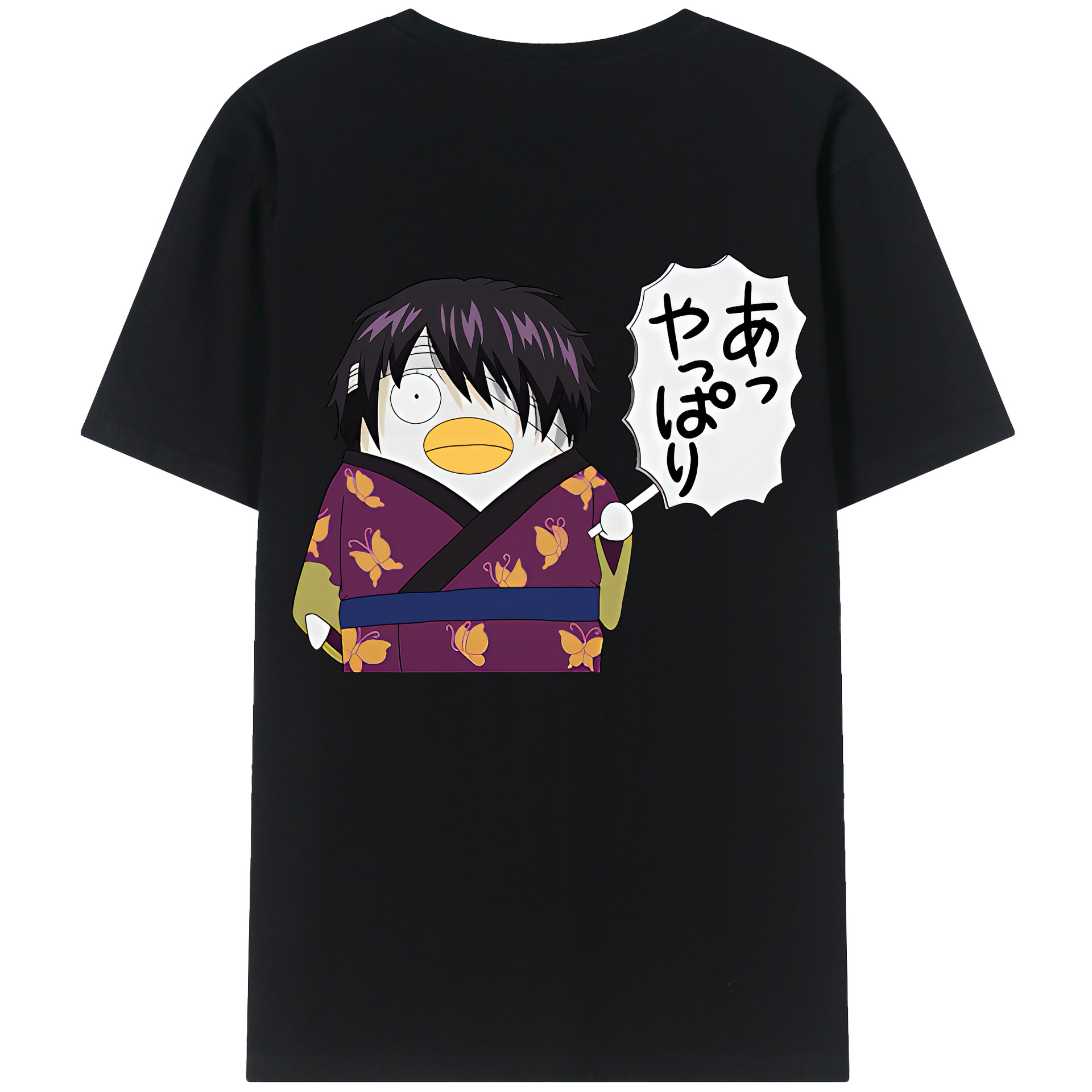 （画像用） ぎんたま 坂田銀時（さかたぎんとき） 神楽 志村新八（しむら しんぱち） GINTAMA Sakata Gintoki Kagura Shimura Shinpachi レディース半袖Tシャツ(バックプリント)