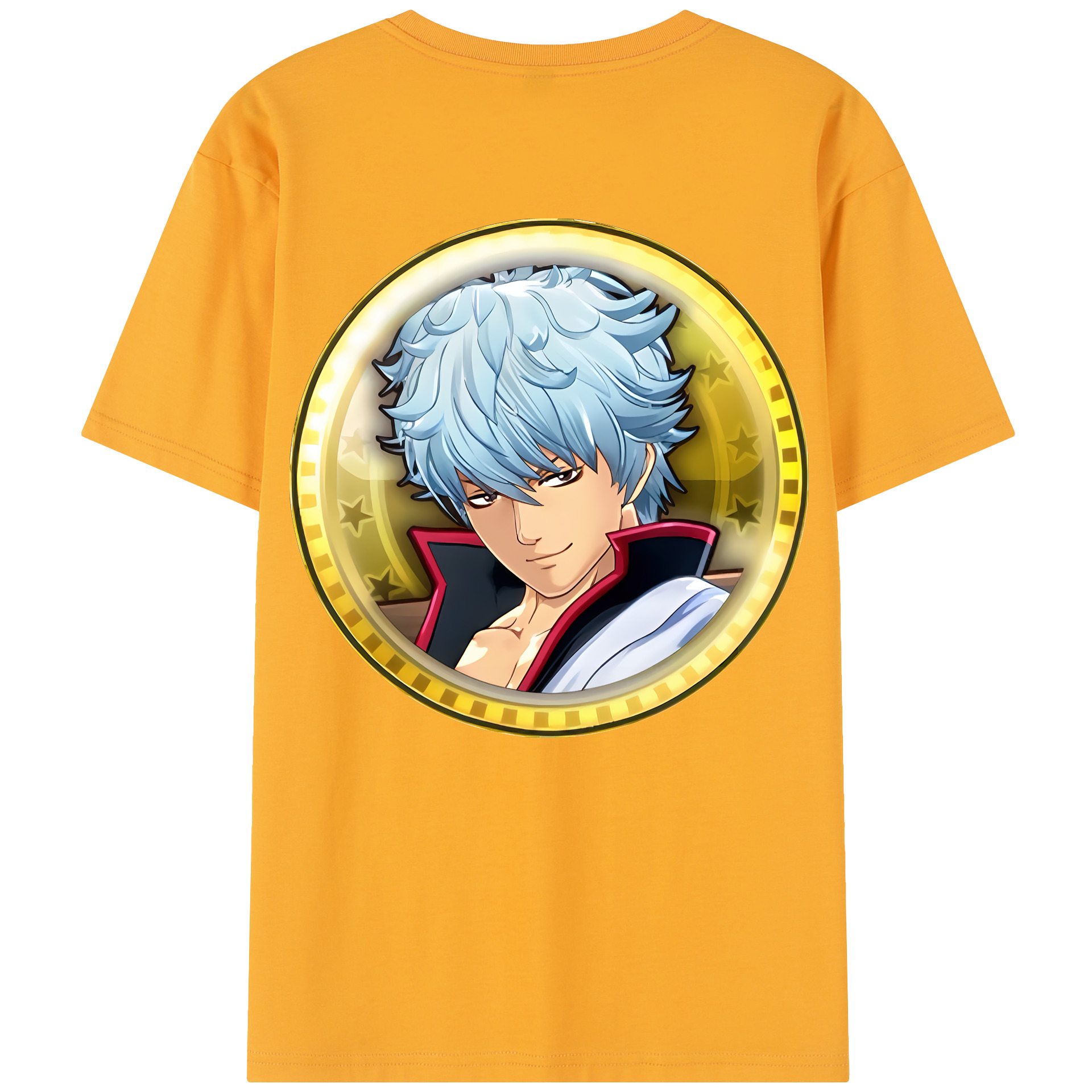（画像用） ぎんたま 坂田銀時（さかたぎんとき） 神楽 志村新八（しむら しんぱち） GINTAMA Sakata Gintoki Kagura Shimura Shinpachi レディース半袖Tシャツ(バックプリント)