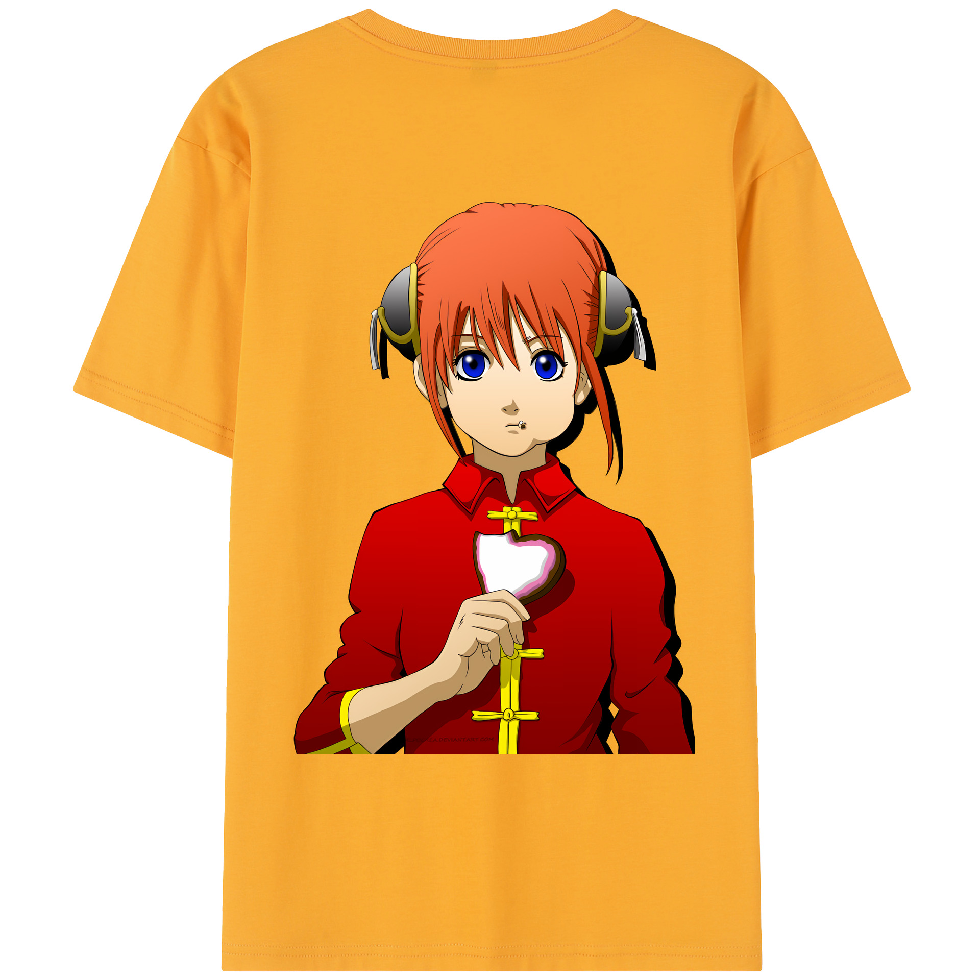 （画像用） ぎんたま 坂田銀時（さかたぎんとき） 神楽 志村新八（しむら しんぱち） GINTAMA Sakata Gintoki Kagura Shimura Shinpachi レディース半袖Tシャツ(バックプリント)