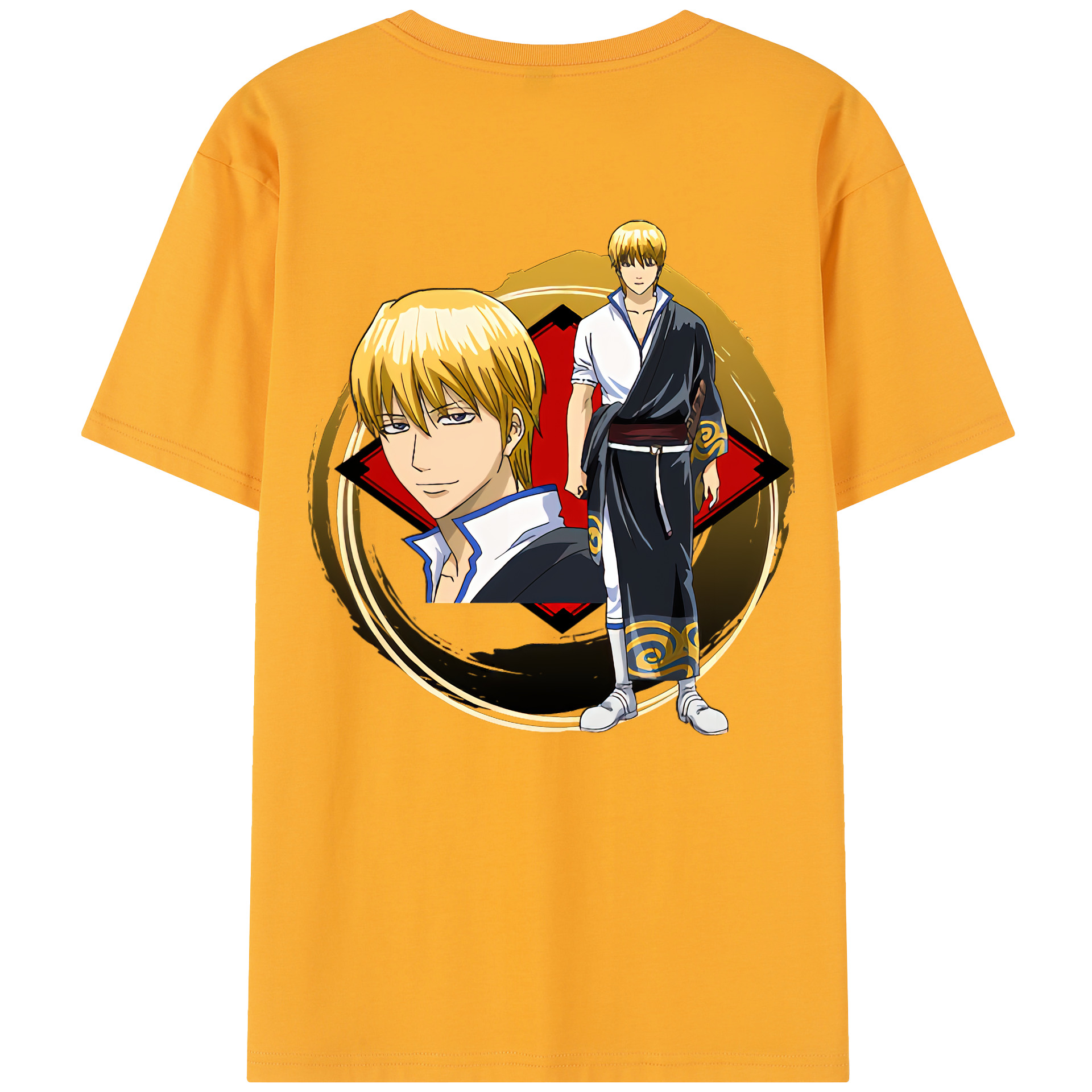 （画像用） ぎんたま 坂田銀時（さかたぎんとき） 神楽 志村新八（しむら しんぱち） GINTAMA Sakata Gintoki Kagura Shimura Shinpachi レディース半袖Tシャツ(バックプリント)