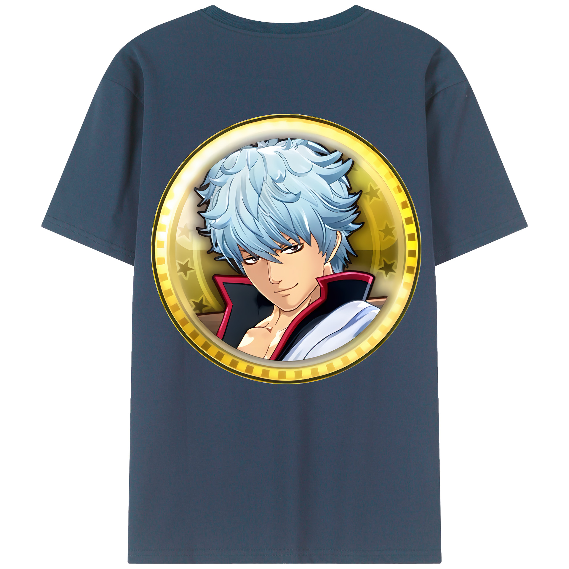 （画像用） ぎんたま 坂田銀時（さかたぎんとき） 神楽 志村新八（しむら しんぱち） GINTAMA Sakata Gintoki Kagura Shimura Shinpachi レディース半袖Tシャツ(バックプリント)