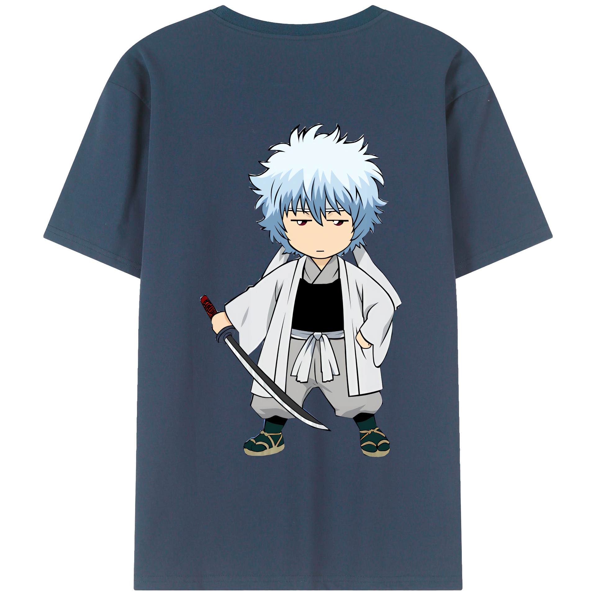 （画像用） ぎんたま 坂田銀時（さかたぎんとき） 神楽 志村新八（しむら しんぱち） GINTAMA Sakata Gintoki Kagura Shimura Shinpachi レディース半袖Tシャツ(バックプリント)