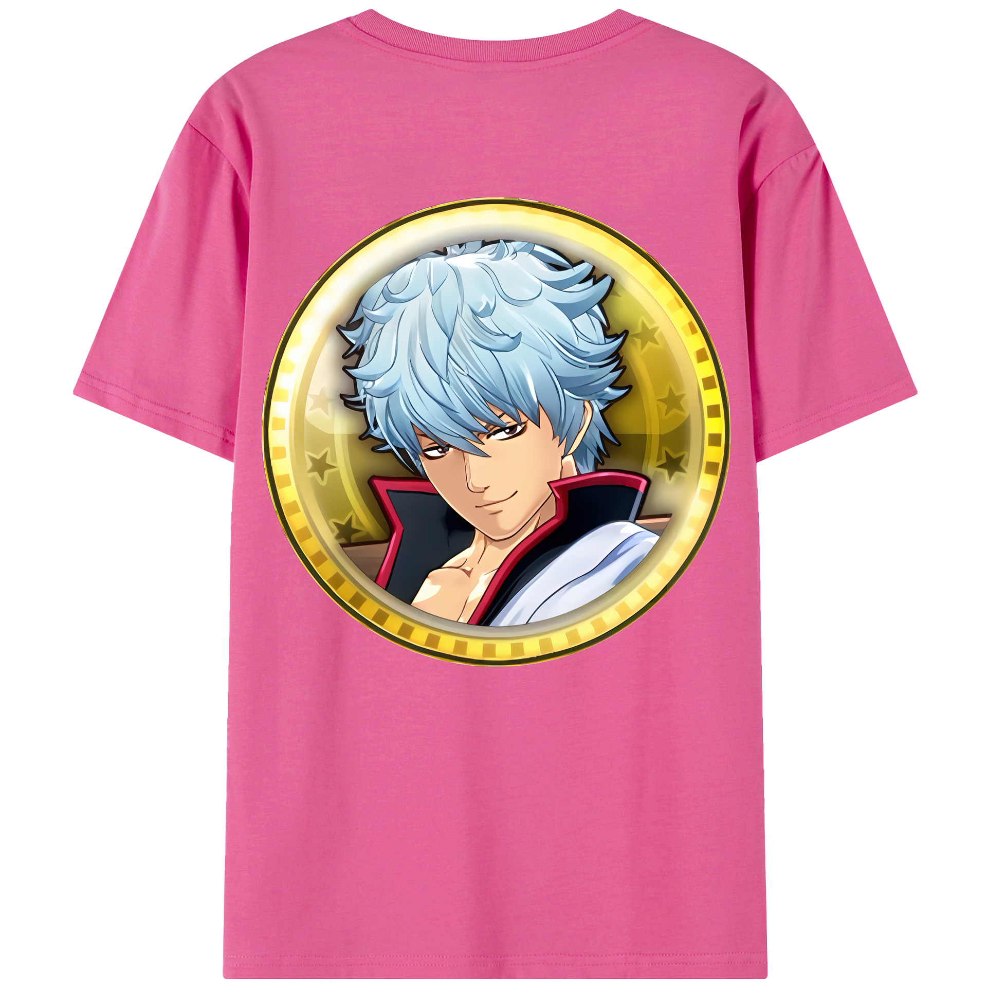 （画像用） ぎんたま 坂田銀時（さかたぎんとき） 神楽 志村新八（しむら しんぱち） GINTAMA Sakata Gintoki Kagura Shimura Shinpachi レディース半袖Tシャツ(バックプリント)