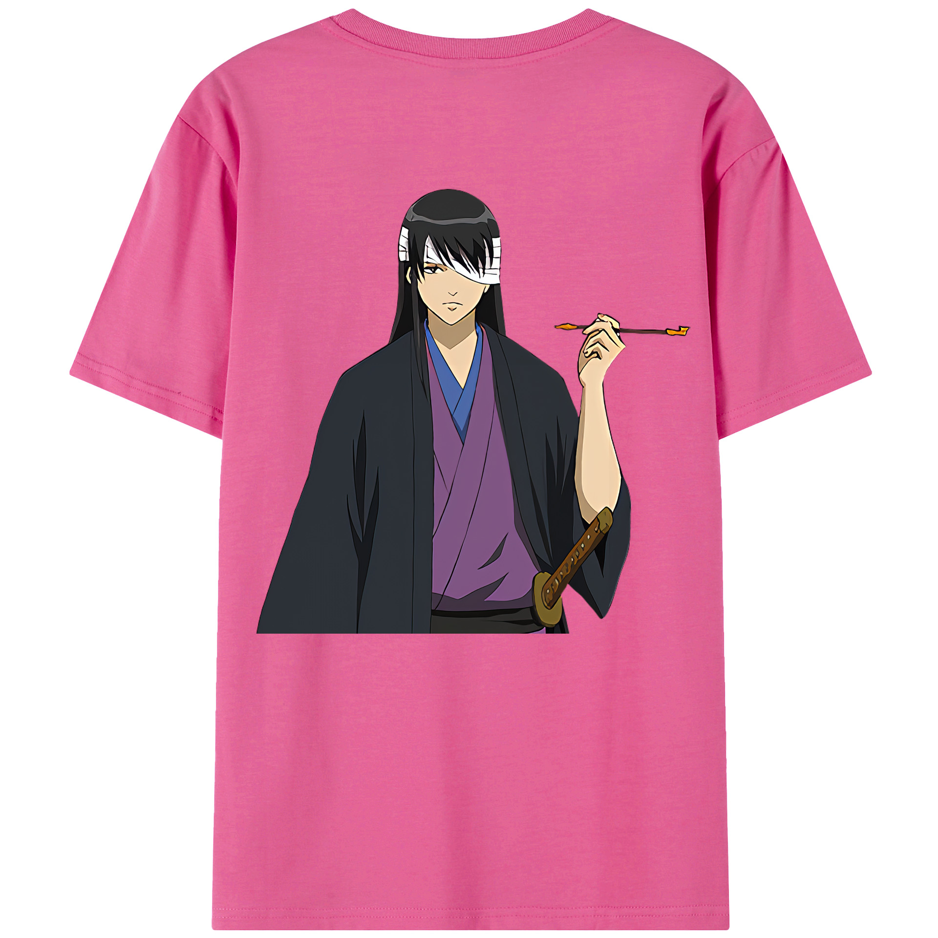 （画像用） ぎんたま 坂田銀時（さかたぎんとき） 神楽 志村新八（しむら しんぱち） GINTAMA Sakata Gintoki Kagura Shimura Shinpachi レディース半袖Tシャツ(バックプリント)
