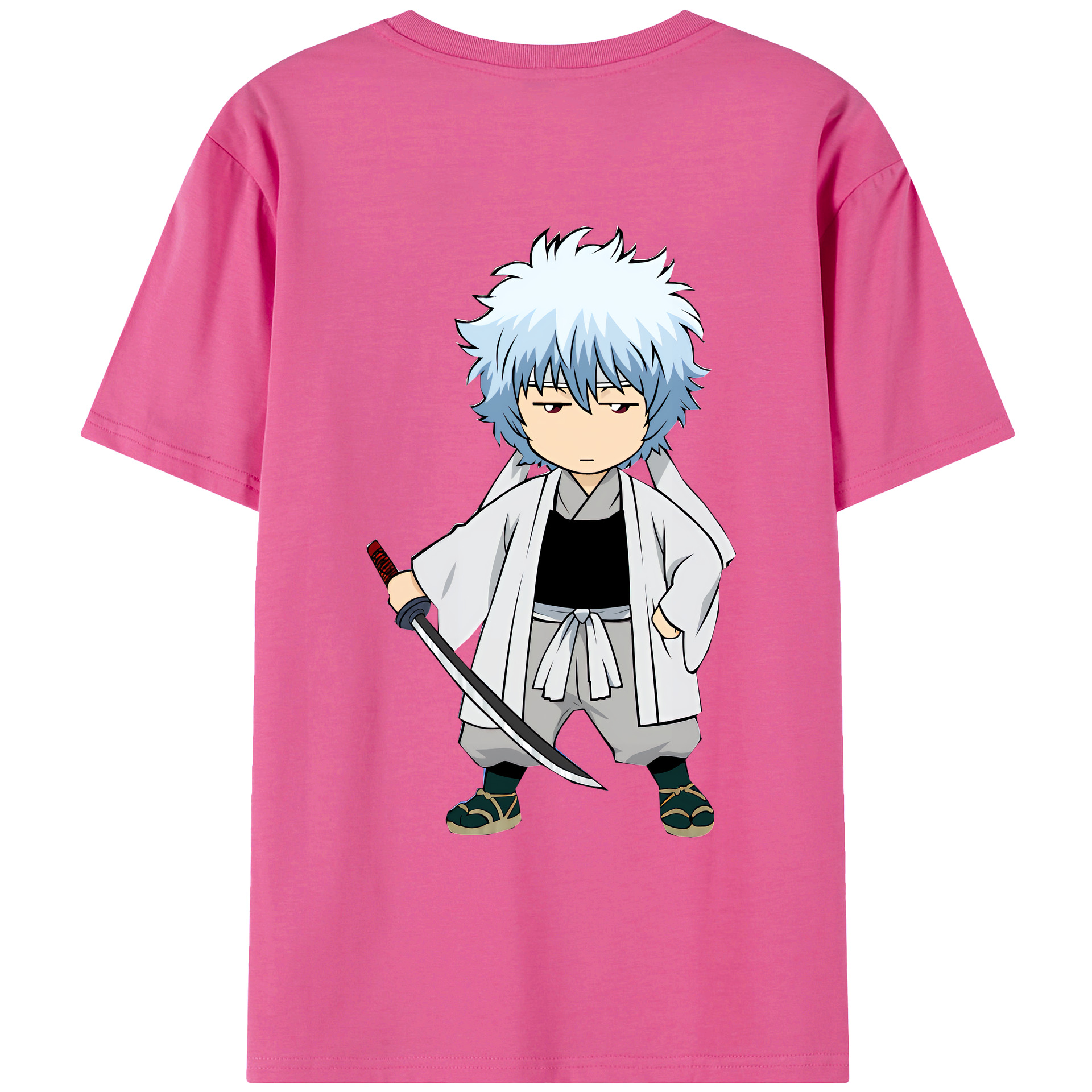 （画像用） ぎんたま 坂田銀時（さかたぎんとき） 神楽 志村新八（しむら しんぱち） GINTAMA Sakata Gintoki Kagura Shimura Shinpachi レディース半袖Tシャツ(バックプリント)