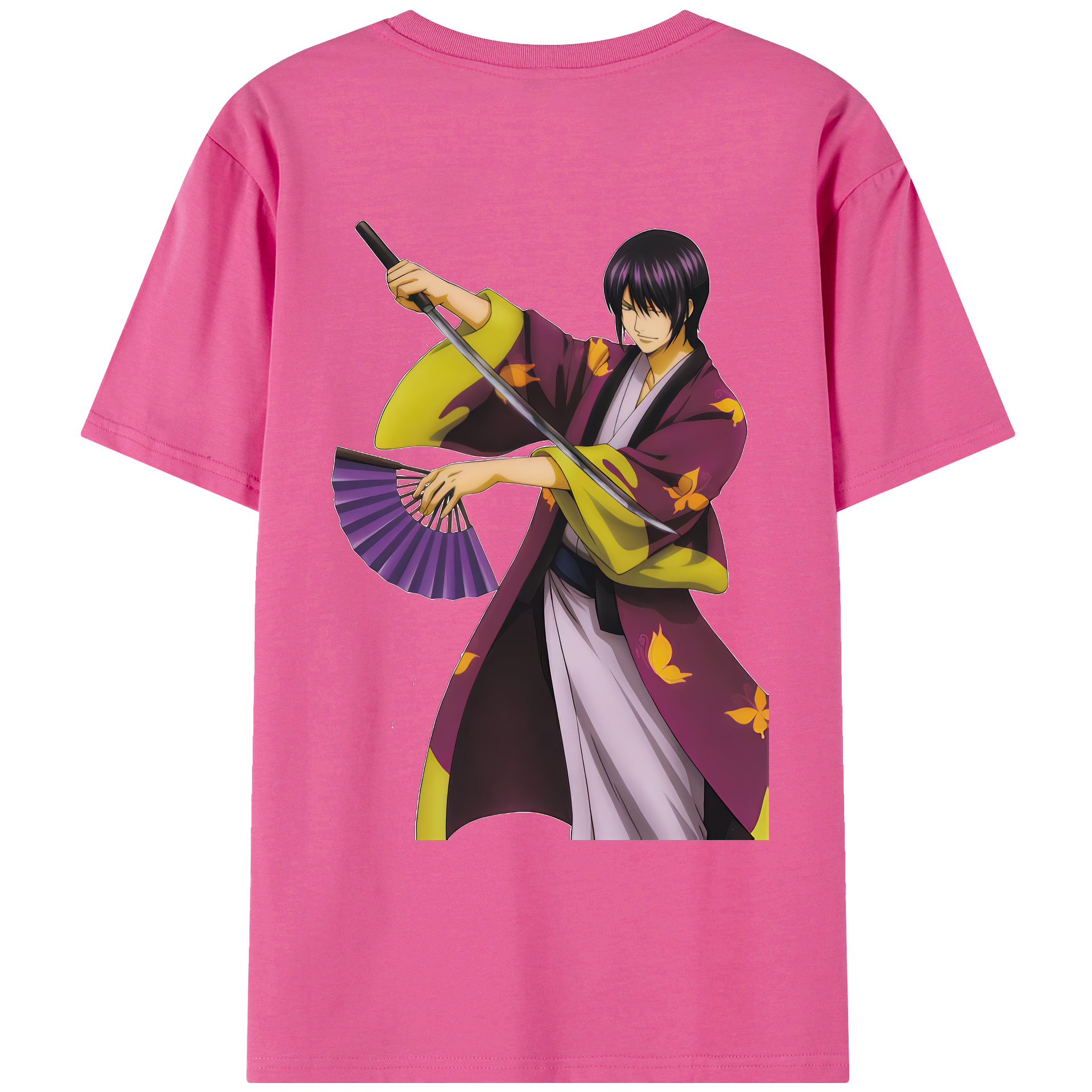 （画像用） ぎんたま 坂田銀時（さかたぎんとき） 神楽 志村新八（しむら しんぱち） GINTAMA Sakata Gintoki Kagura Shimura Shinpachi レディース半袖Tシャツ(バックプリント)