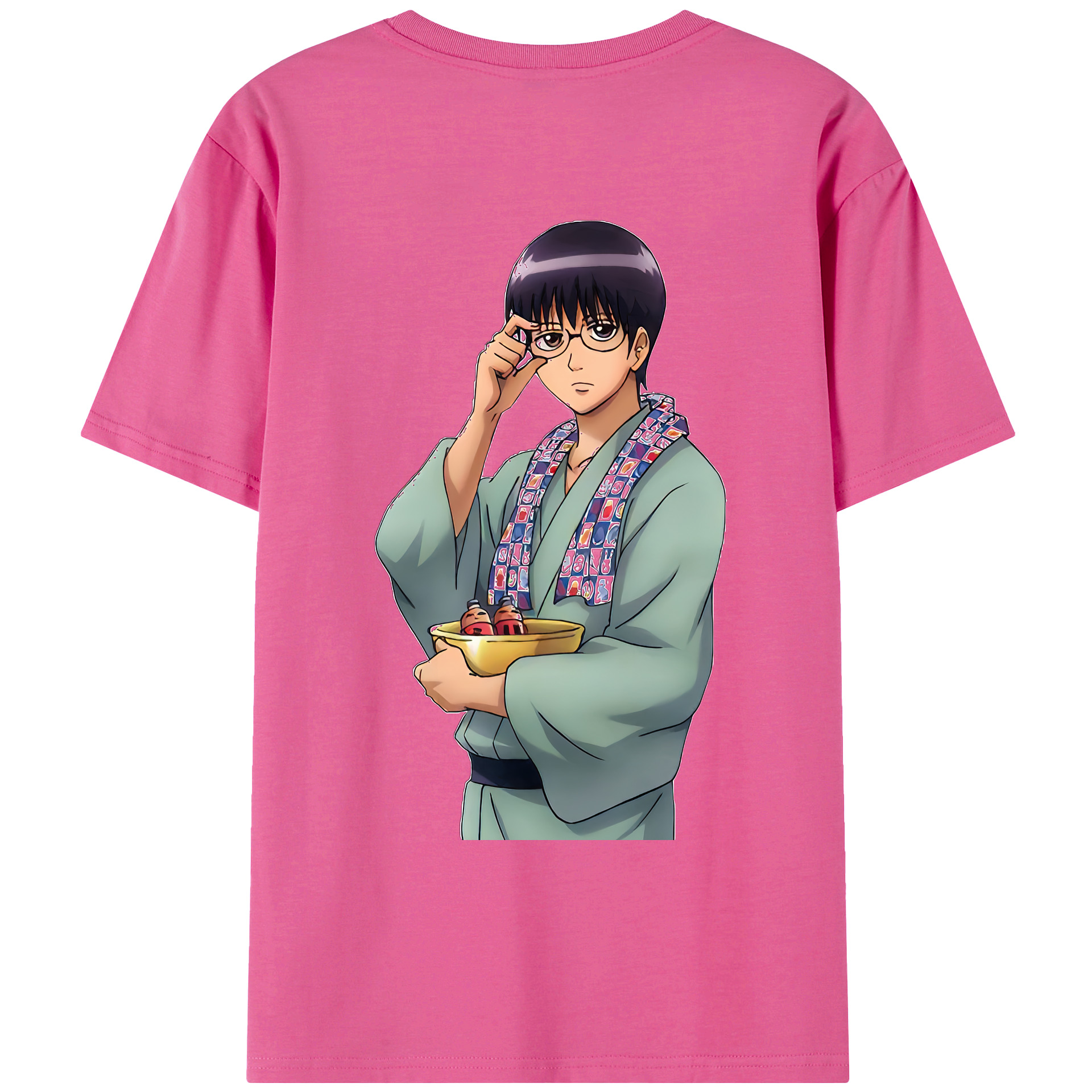 （画像用） ぎんたま 坂田銀時（さかたぎんとき） 神楽 志村新八（しむら しんぱち） GINTAMA Sakata Gintoki Kagura Shimura Shinpachi レディース半袖Tシャツ(バックプリント)