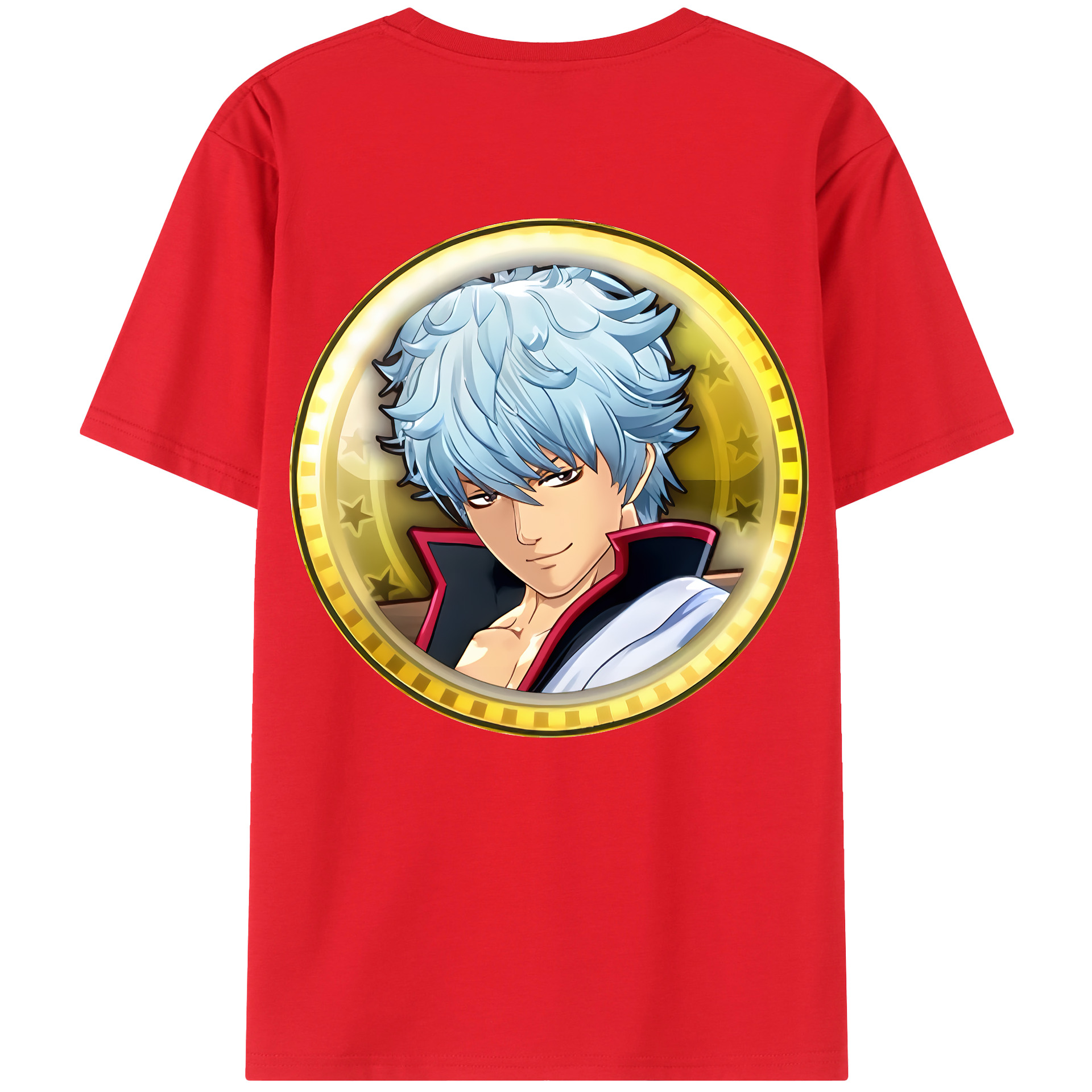 （画像用） ぎんたま 坂田銀時（さかたぎんとき） 神楽 志村新八（しむら しんぱち） GINTAMA Sakata Gintoki Kagura Shimura Shinpachi レディース半袖Tシャツ(バックプリント)