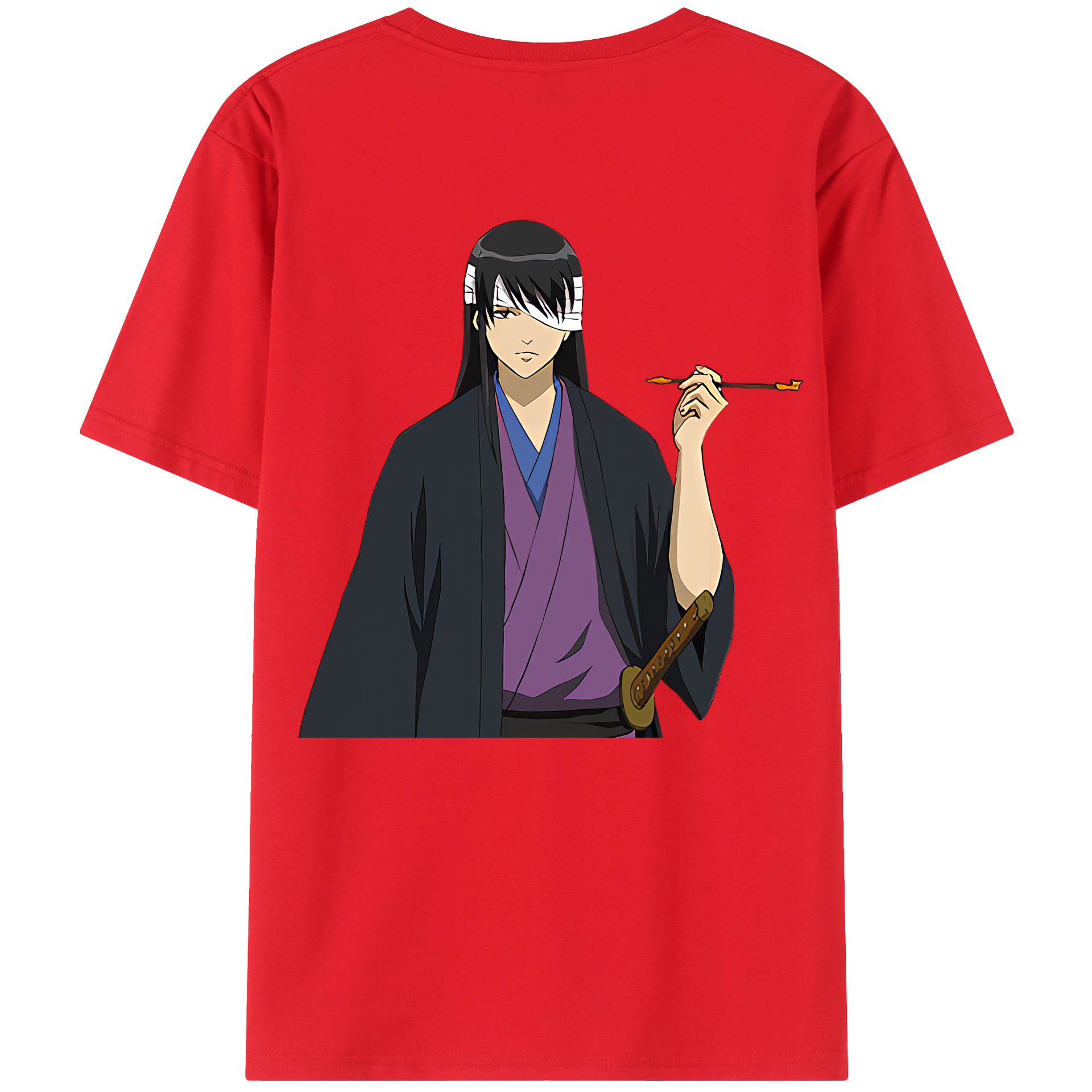 （画像用） ぎんたま 坂田銀時（さかたぎんとき） 神楽 志村新八（しむら しんぱち） GINTAMA Sakata Gintoki Kagura Shimura Shinpachi レディース半袖Tシャツ(バックプリント)