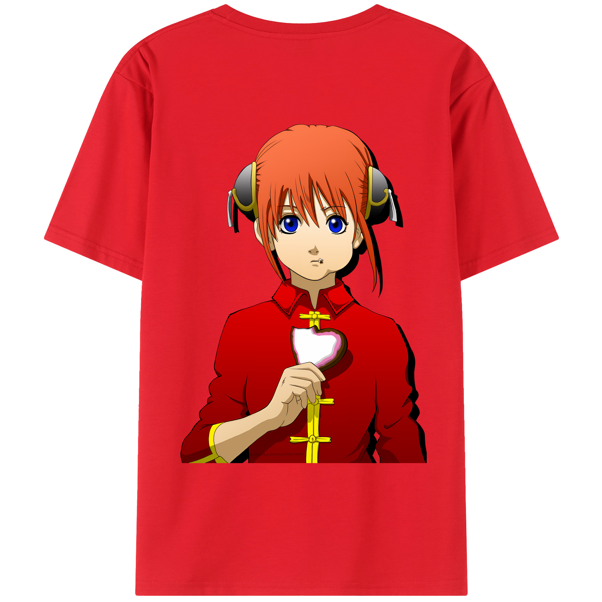 （画像用） ぎんたま 坂田銀時（さかたぎんとき） 神楽 志村新八（しむら しんぱち） GINTAMA Sakata Gintoki Kagura Shimura Shinpachi レディース半袖Tシャツ(バックプリント)