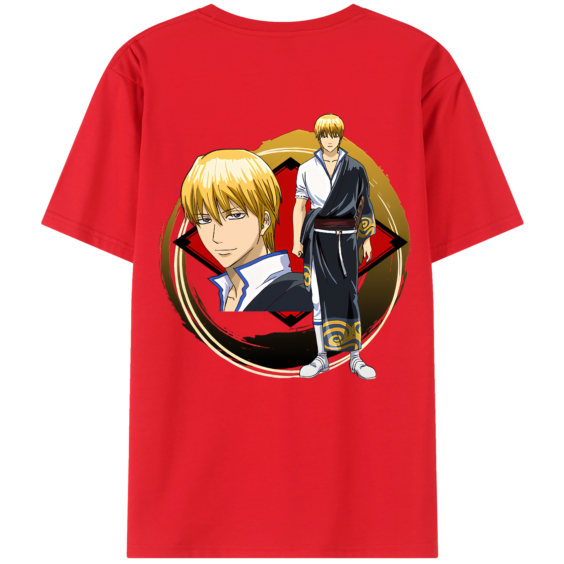 （画像用） ぎんたま 坂田銀時（さかたぎんとき） 神楽 志村新八（しむら しんぱち） GINTAMA Sakata Gintoki Kagura Shimura Shinpachi レディース半袖Tシャツ(バックプリント)
