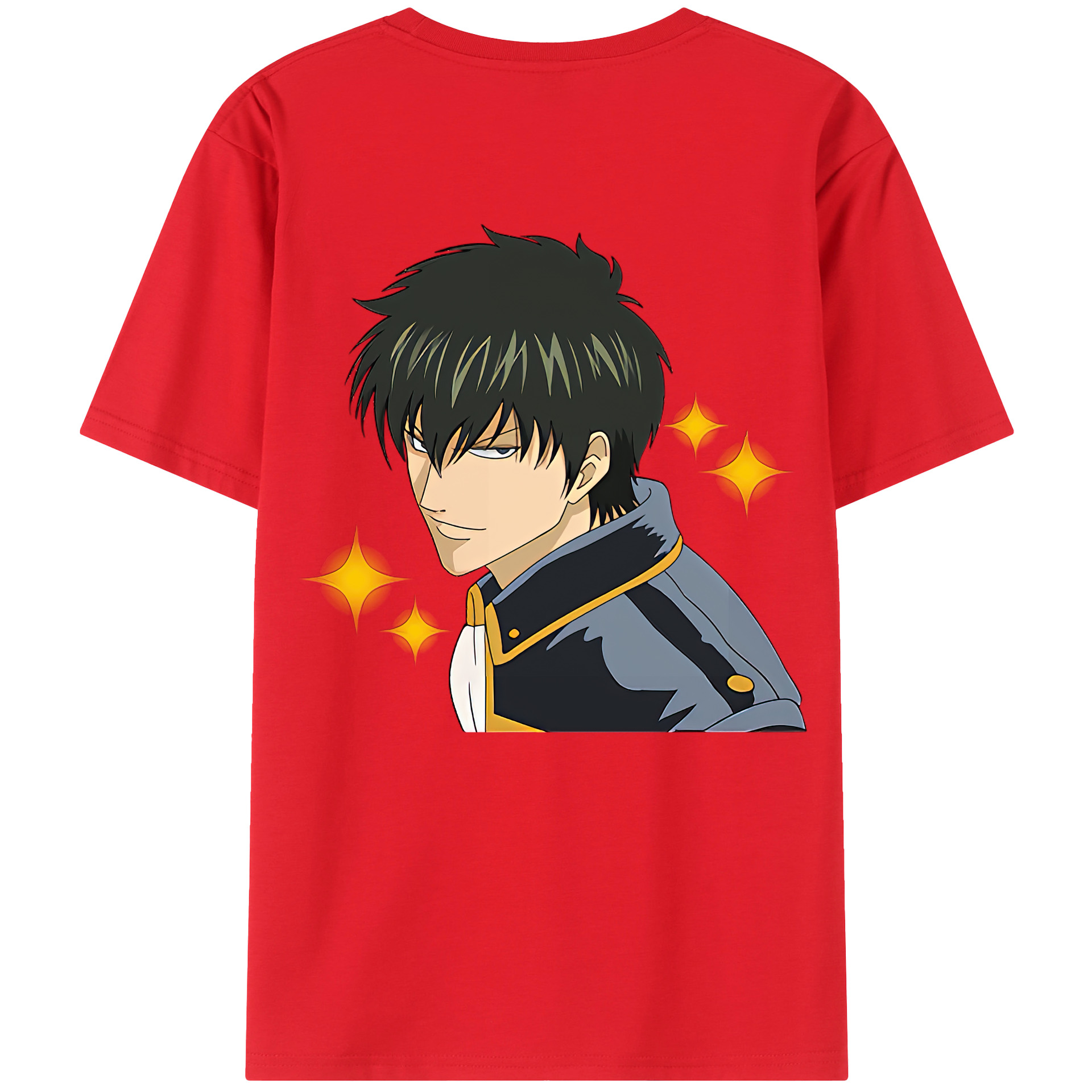 （画像用） ぎんたま 坂田銀時（さかたぎんとき） 神楽 志村新八（しむら しんぱち） GINTAMA Sakata Gintoki Kagura Shimura Shinpachi レディース半袖Tシャツ(バックプリント)