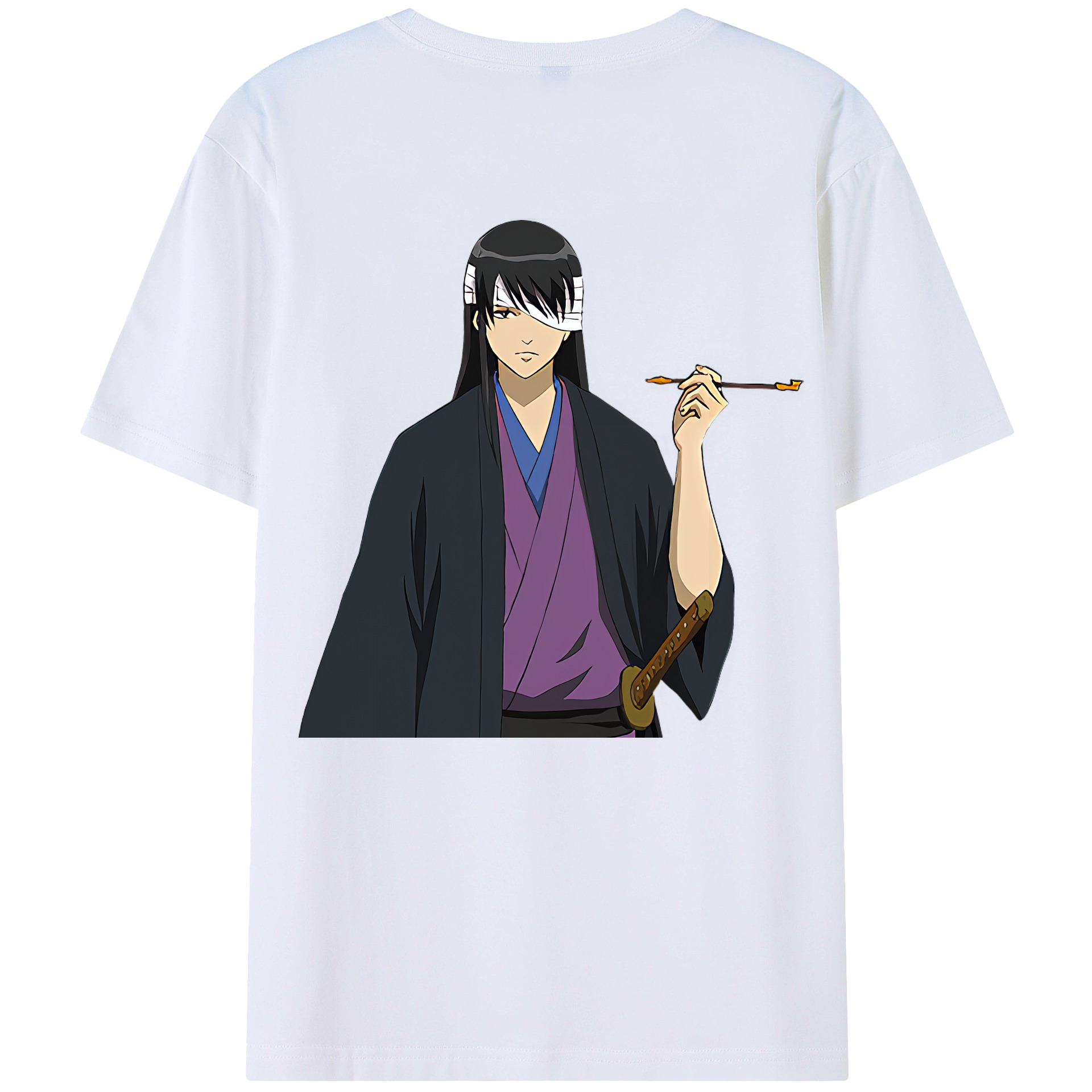 （画像用） ぎんたま 坂田銀時（さかたぎんとき） 神楽 志村新八（しむら しんぱち） GINTAMA Sakata Gintoki Kagura Shimura Shinpachi レディース半袖Tシャツ(バックプリント)