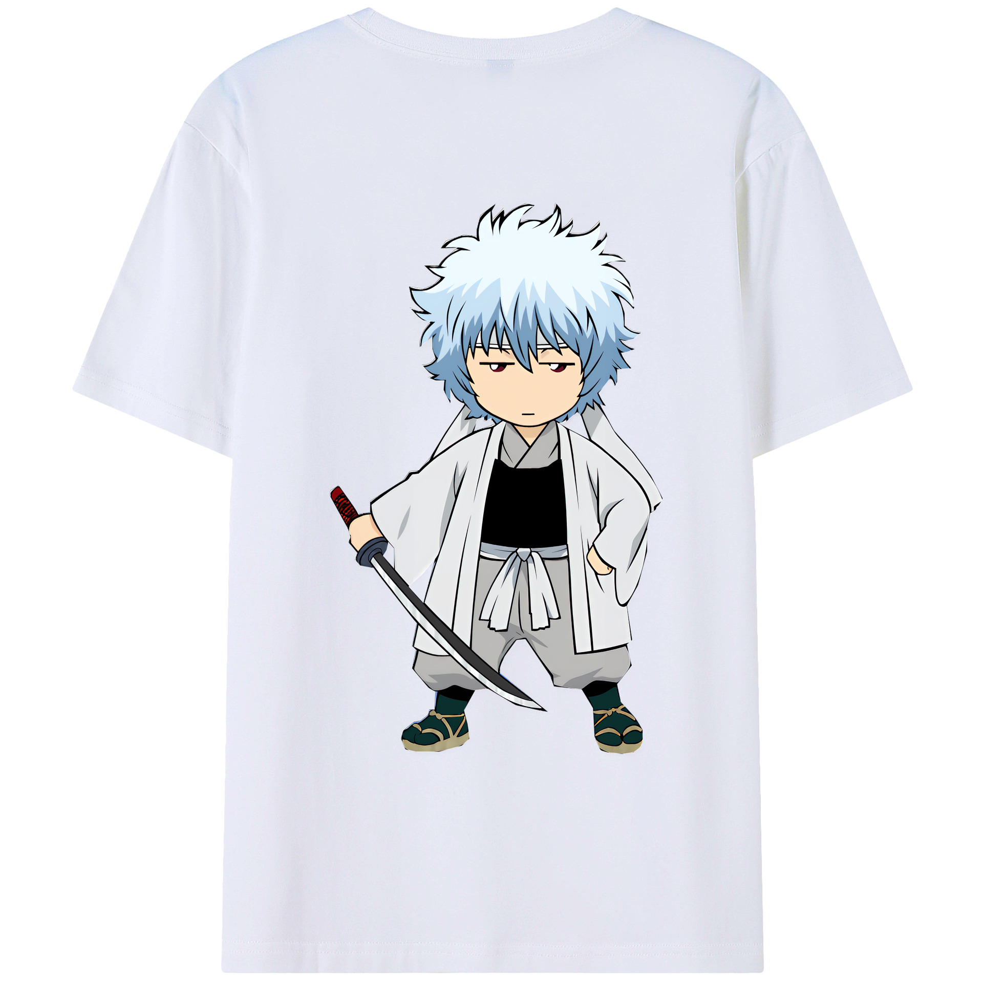 （画像用） ぎんたま 坂田銀時（さかたぎんとき） 神楽 志村新八（しむら しんぱち） GINTAMA Sakata Gintoki Kagura Shimura Shinpachi レディース半袖Tシャツ(バックプリント)