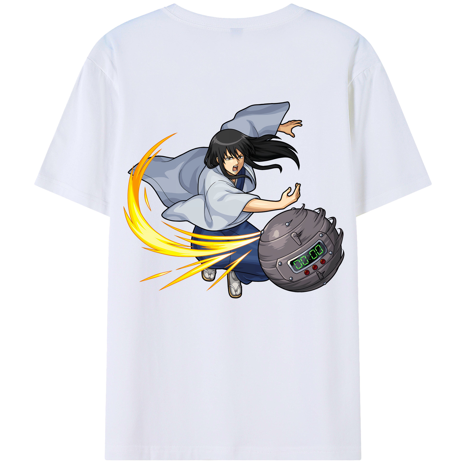 （画像用） ぎんたま 坂田銀時（さかたぎんとき） 神楽 志村新八（しむら しんぱち） GINTAMA Sakata Gintoki Kagura Shimura Shinpachi レディース半袖Tシャツ(バックプリント)