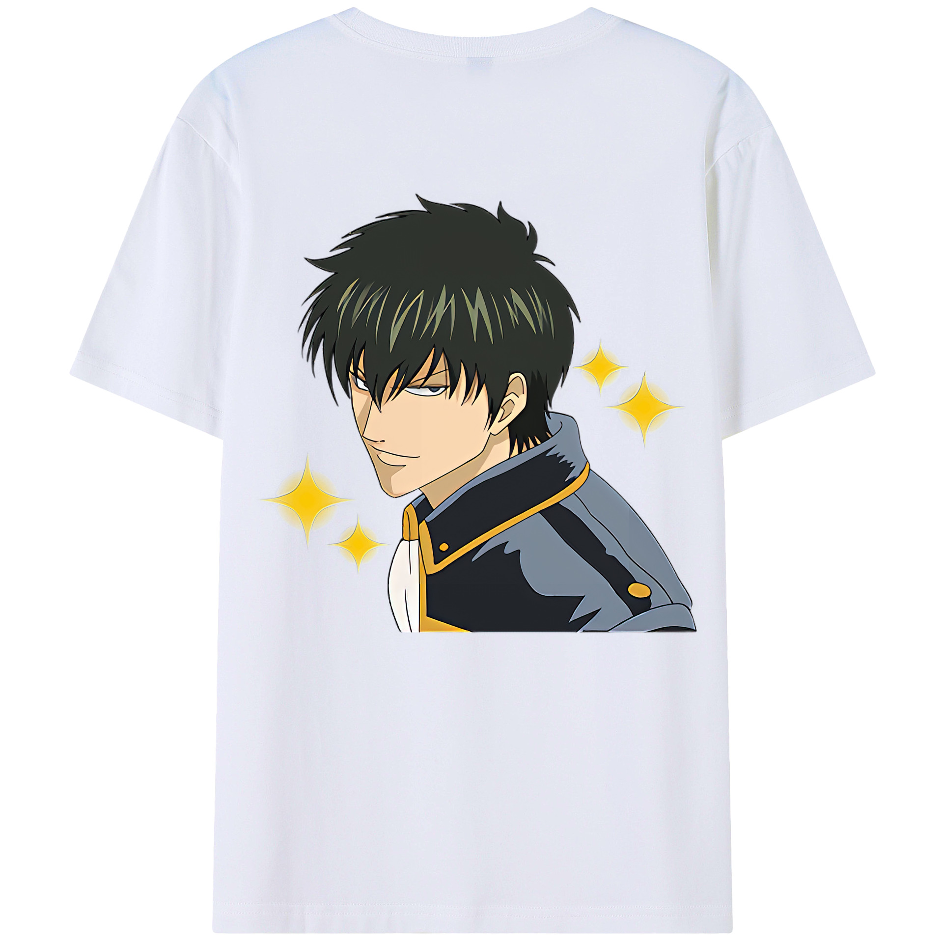 （画像用） ぎんたま 坂田銀時（さかたぎんとき） 神楽 志村新八（しむら しんぱち） GINTAMA Sakata Gintoki Kagura Shimura Shinpachi レディース半袖Tシャツ(バックプリント)