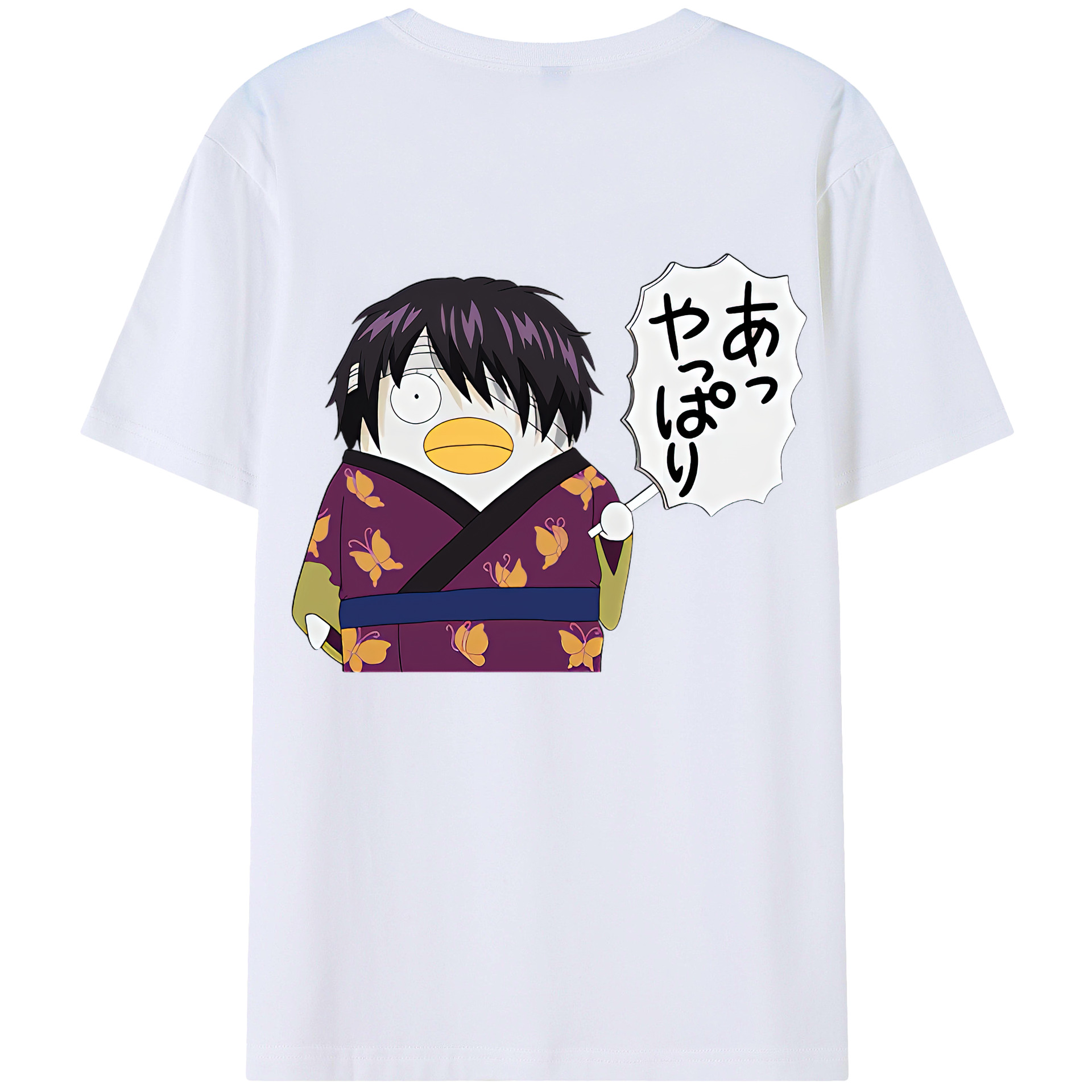 （画像用） ぎんたま 坂田銀時（さかたぎんとき） 神楽 志村新八（しむら しんぱち） GINTAMA Sakata Gintoki Kagura Shimura Shinpachi レディース半袖Tシャツ(バックプリント)