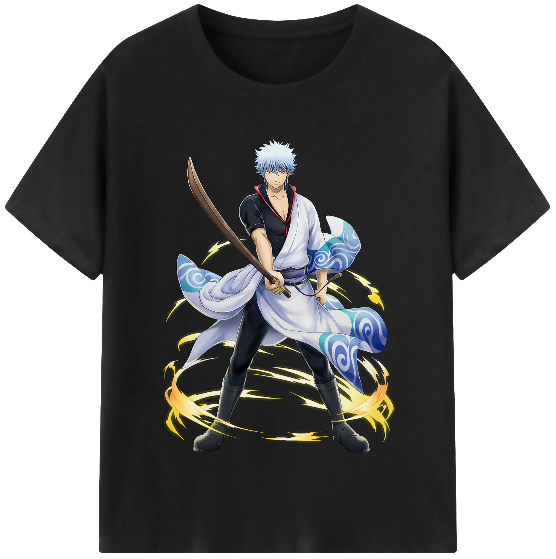 （画像用） ぎんたま 坂田銀時（さかたぎんとき） 神楽 志村新八（しむら しんぱち） GINTAMA Sakata Gintoki Kagura Shimura Shinpachi レディースカジュアルプリントTシャツ（綿100％）