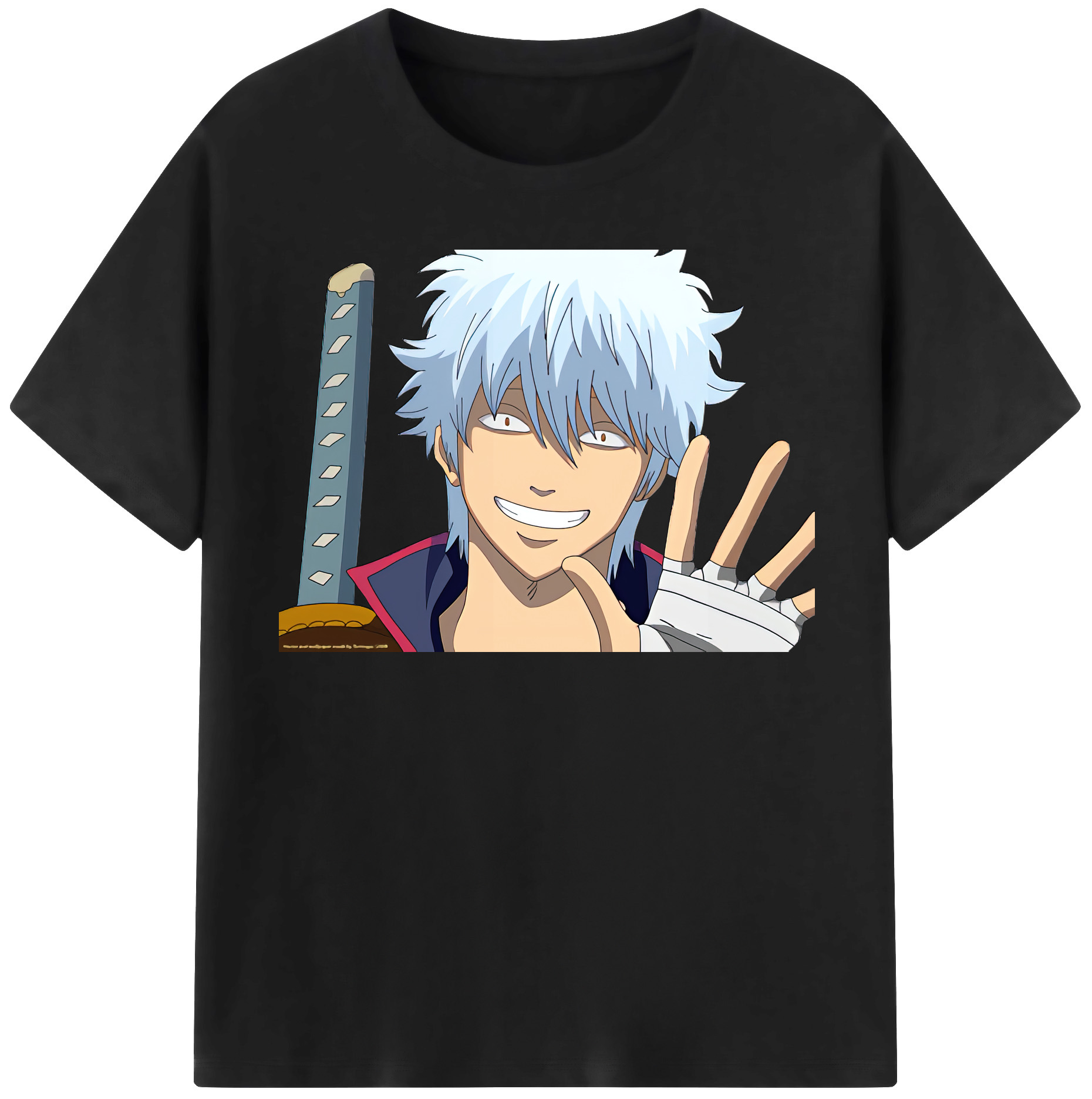 （画像用） ぎんたま 坂田銀時（さかたぎんとき） 神楽 志村新八（しむら しんぱち） GINTAMA Sakata Gintoki Kagura Shimura Shinpachi レディースカジュアルプリントTシャツ（綿100％）