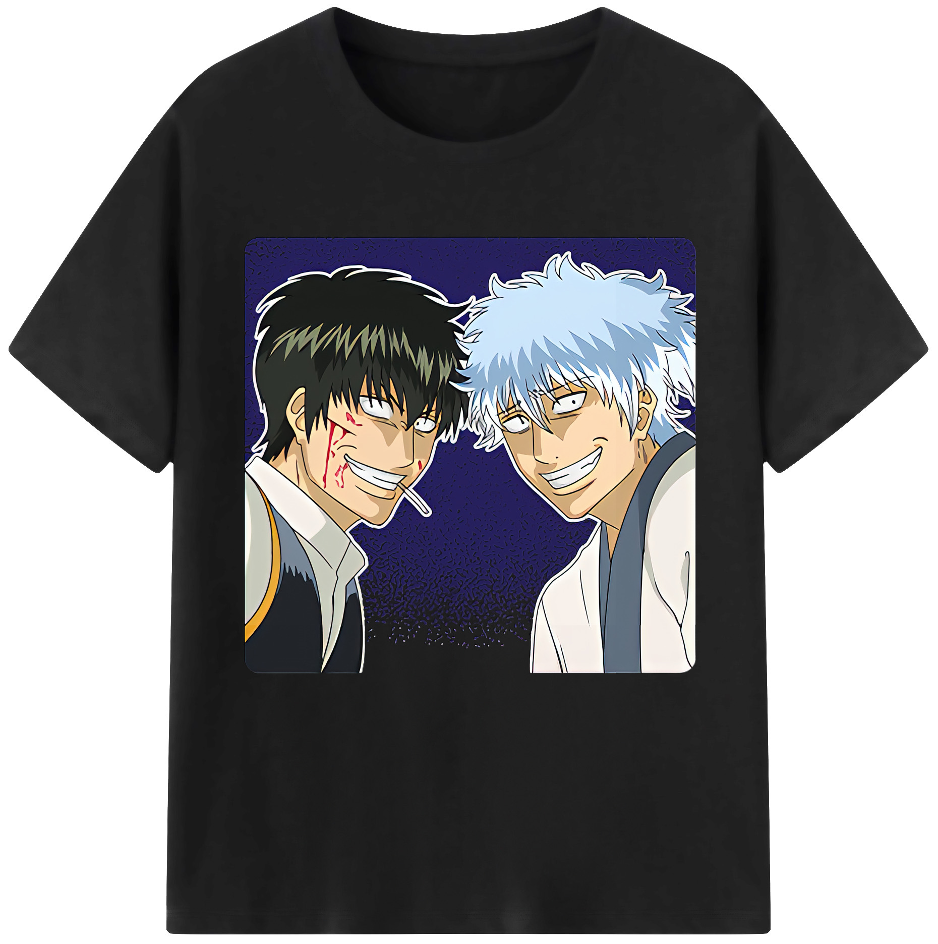 （画像用） ぎんたま 坂田銀時（さかたぎんとき） 神楽 志村新八（しむら しんぱち） GINTAMA Sakata Gintoki Kagura Shimura Shinpachi レディースカジュアルプリントTシャツ（綿100％）
