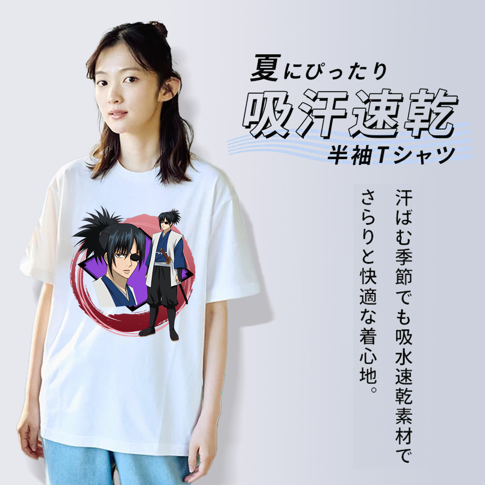 ぎんたま 坂田銀時（さかたぎんとき） 神楽 志村新八（しむら しんぱち） GINTAMA Sakata Gintoki Kagura Shimura Shinpachi レディースカジュアルプリントTシャツ（綿100％）