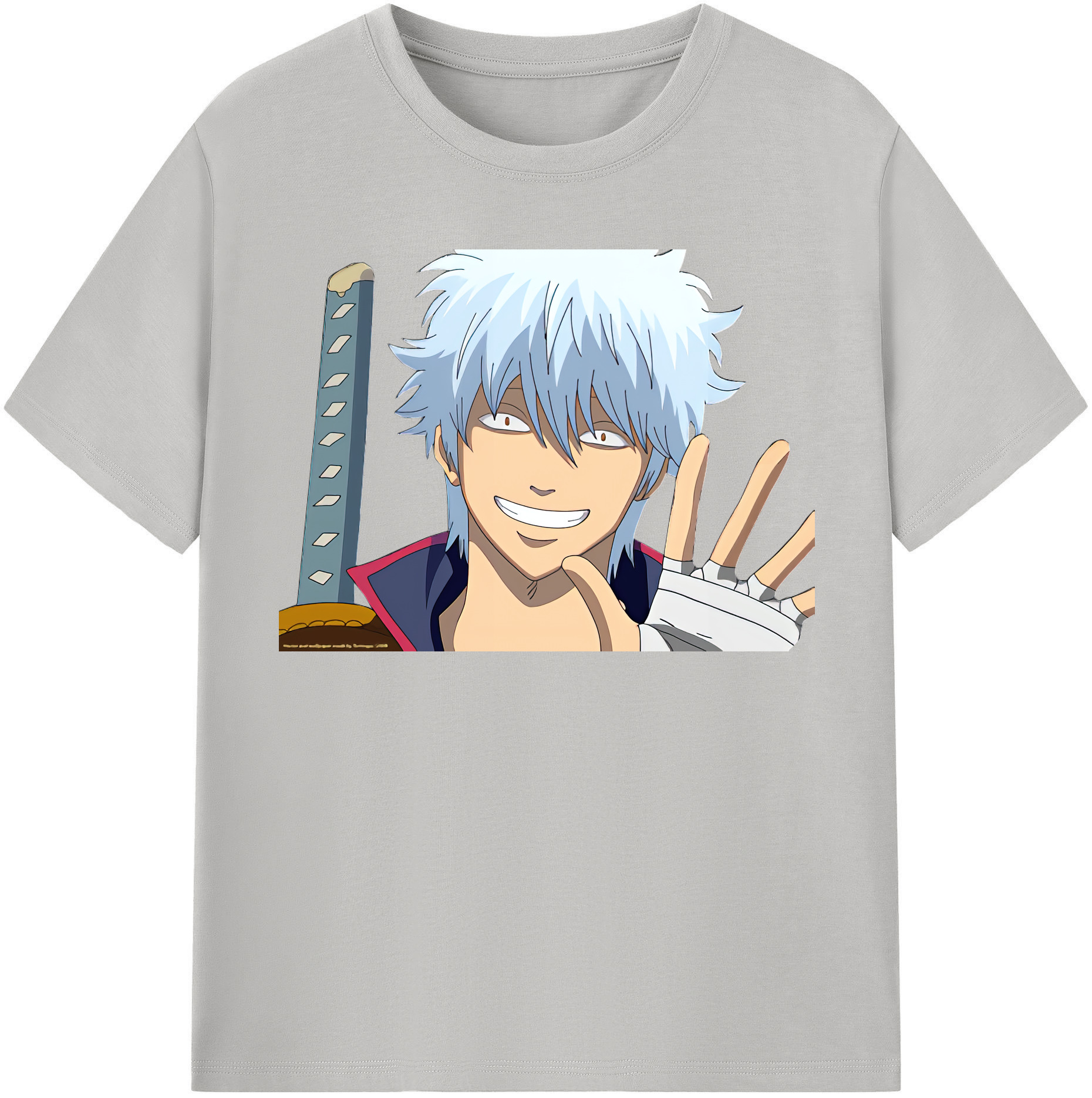 （画像用） ぎんたま 坂田銀時（さかたぎんとき） 神楽 志村新八（しむら しんぱち） GINTAMA Sakata Gintoki Kagura Shimura Shinpachi レディースカジュアルプリントTシャツ（綿100％）