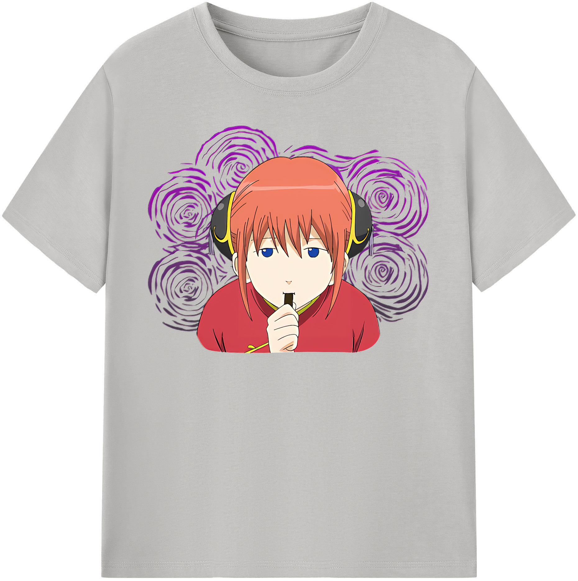 （画像用） ぎんたま 坂田銀時（さかたぎんとき） 神楽 志村新八（しむら しんぱち） GINTAMA Sakata Gintoki Kagura Shimura Shinpachi レディースカジュアルプリントTシャツ（綿100％）