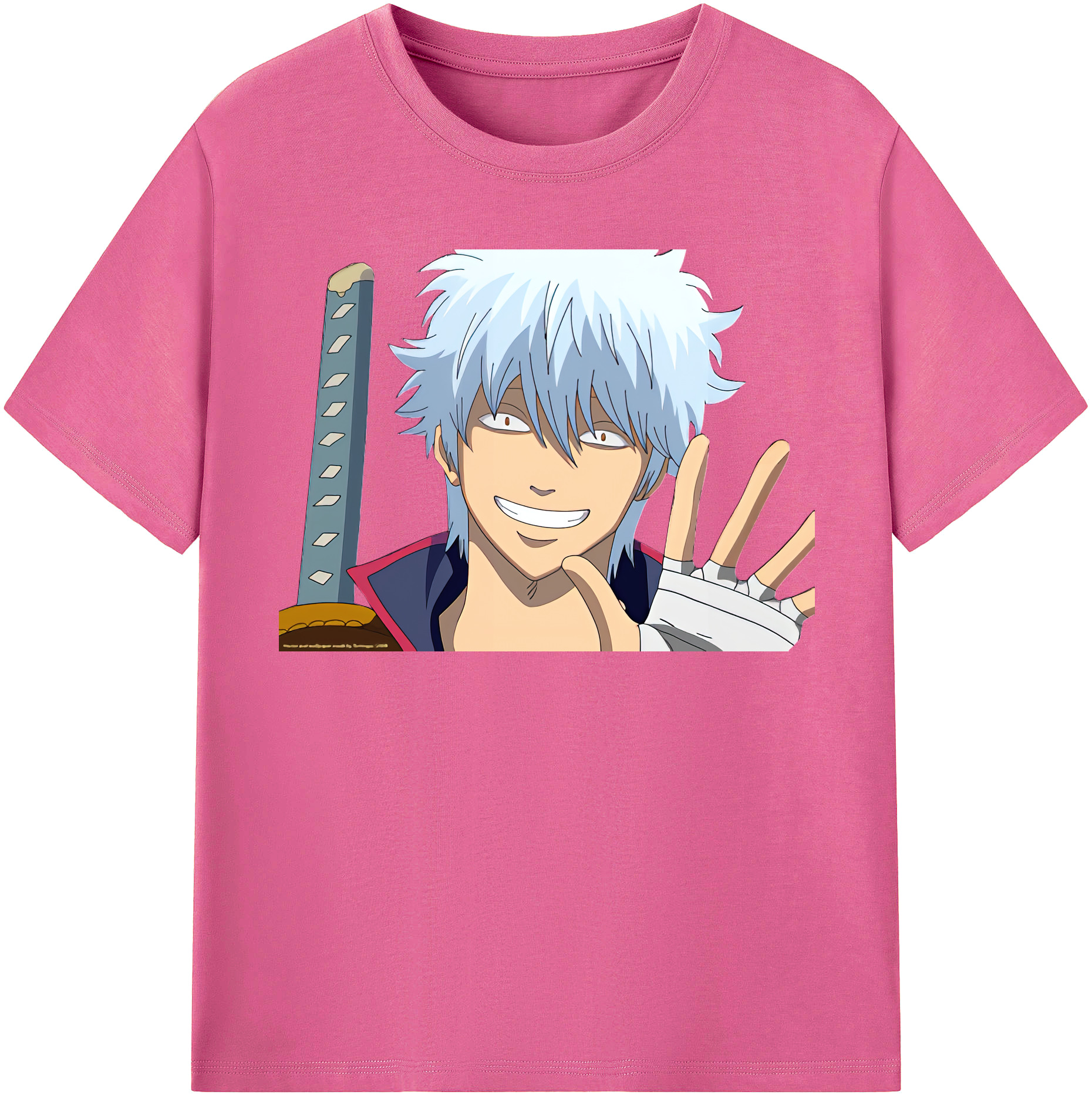 （画像用） ぎんたま 坂田銀時（さかたぎんとき） 神楽 志村新八（しむら しんぱち） GINTAMA Sakata Gintoki Kagura Shimura Shinpachi レディースカジュアルプリントTシャツ（綿100％）