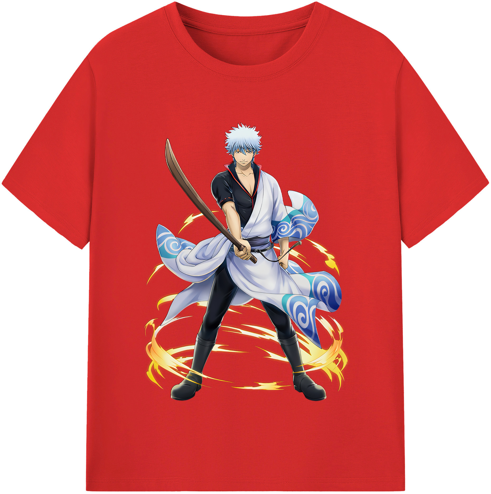 （画像用） ぎんたま 坂田銀時（さかたぎんとき） 神楽 志村新八（しむら しんぱち） GINTAMA Sakata Gintoki Kagura Shimura Shinpachi レディースカジュアルプリントTシャツ（綿100％）
