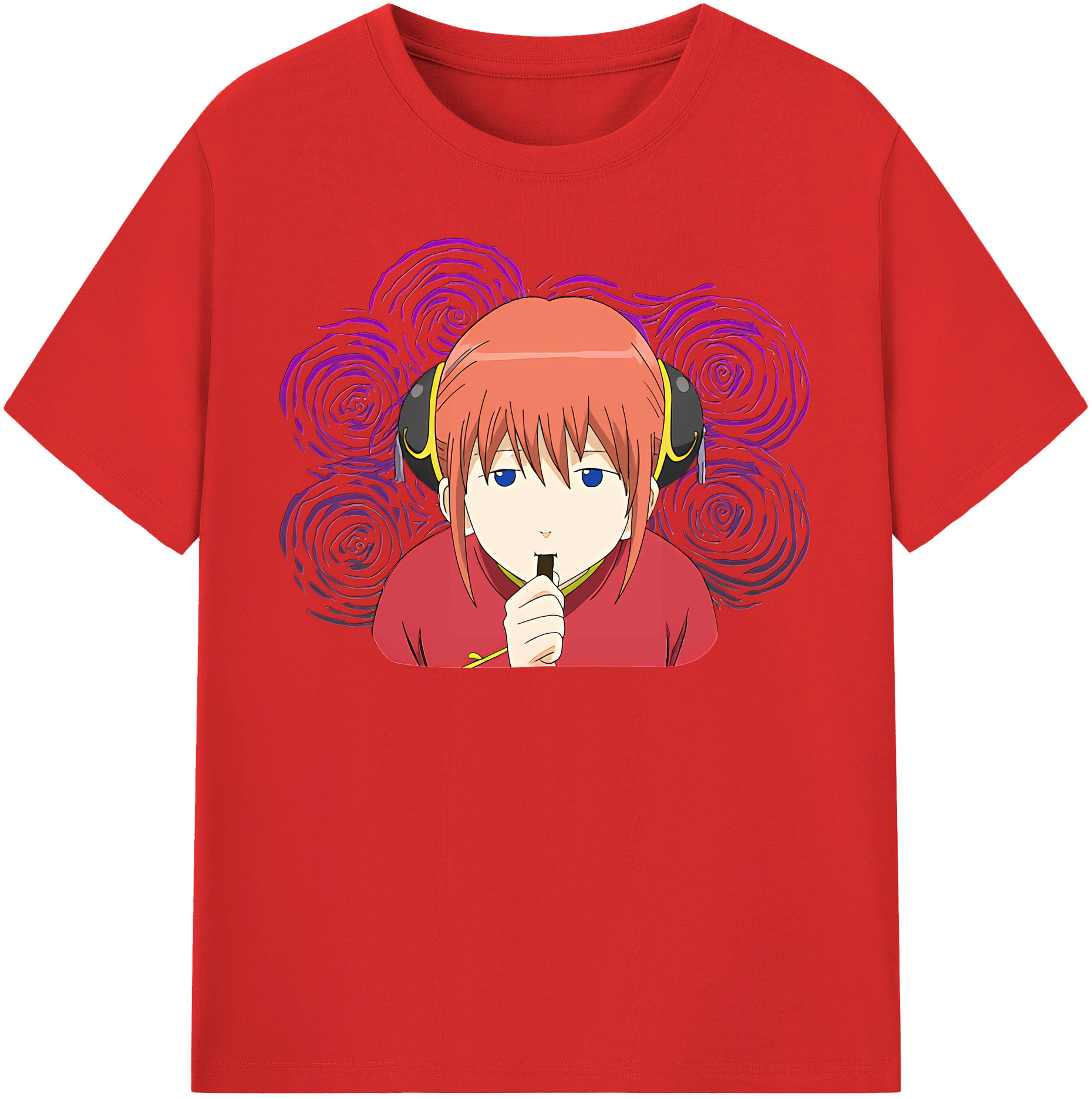 （画像用） ぎんたま 坂田銀時（さかたぎんとき） 神楽 志村新八（しむら しんぱち） GINTAMA Sakata Gintoki Kagura Shimura Shinpachi レディースカジュアルプリントTシャツ（綿100％）