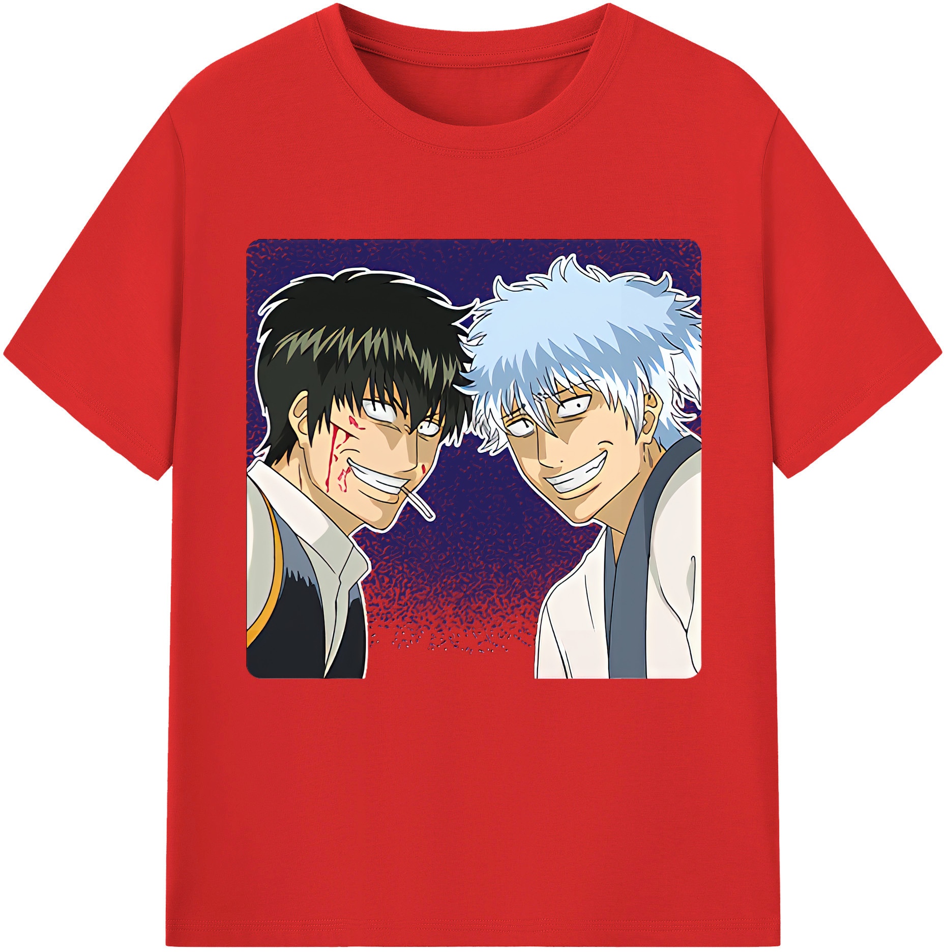 （画像用） ぎんたま 坂田銀時（さかたぎんとき） 神楽 志村新八（しむら しんぱち） GINTAMA Sakata Gintoki Kagura Shimura Shinpachi レディースカジュアルプリントTシャツ（綿100％）