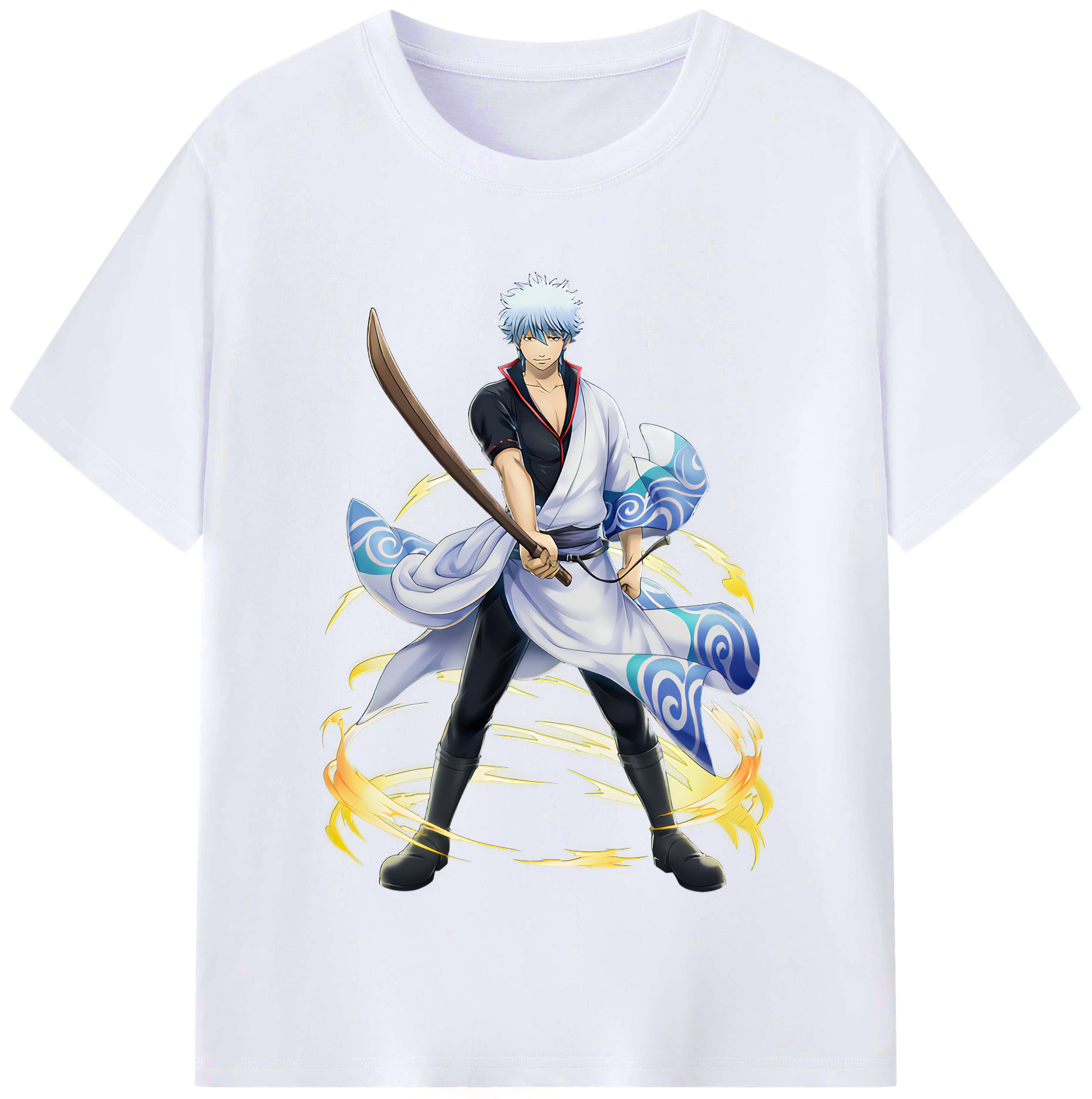 （画像用） ぎんたま 坂田銀時（さかたぎんとき） 神楽 志村新八（しむら しんぱち） GINTAMA Sakata Gintoki Kagura Shimura Shinpachi レディースカジュアルプリントTシャツ（綿100％）