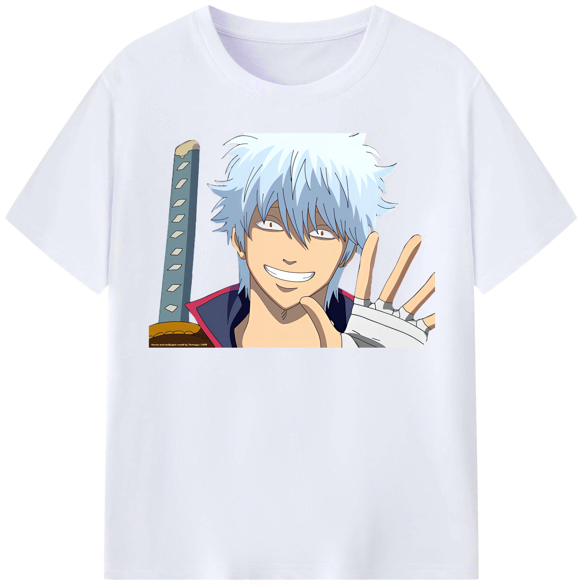 （画像用） ぎんたま 坂田銀時（さかたぎんとき） 神楽 志村新八（しむら しんぱち） GINTAMA Sakata Gintoki Kagura Shimura Shinpachi レディースカジュアルプリントTシャツ（綿100％）