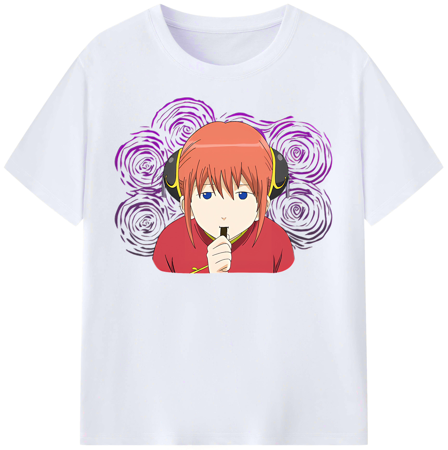 （画像用） ぎんたま 坂田銀時（さかたぎんとき） 神楽 志村新八（しむら しんぱち） GINTAMA Sakata Gintoki Kagura Shimura Shinpachi レディースカジュアルプリントTシャツ（綿100％）