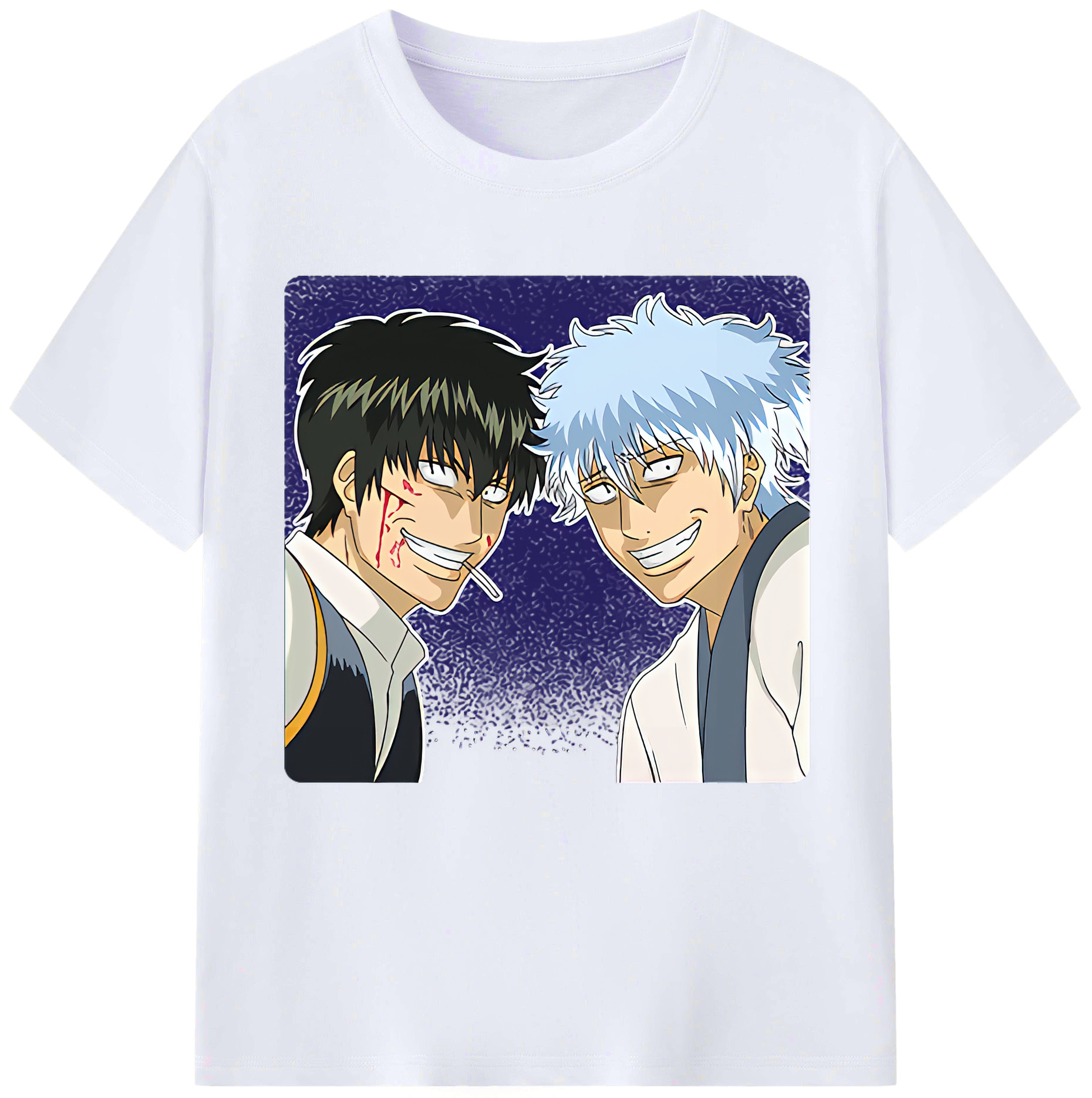 （画像用） ぎんたま 坂田銀時（さかたぎんとき） 神楽 志村新八（しむら しんぱち） GINTAMA Sakata Gintoki Kagura Shimura Shinpachi レディースカジュアルプリントTシャツ（綿100％）