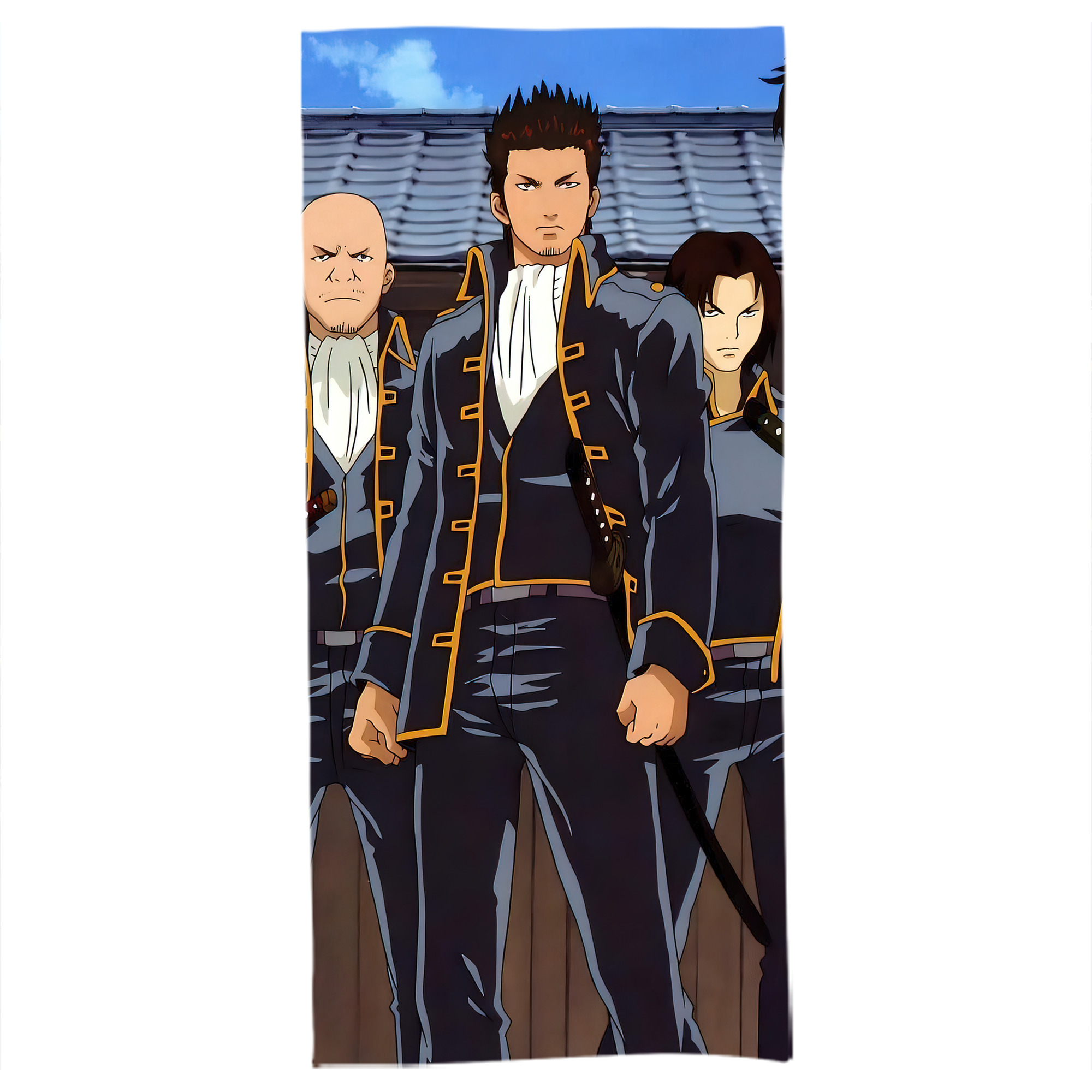 （画像用） ぎんたま 坂田銀時（さかたぎんとき） 神楽 志村新八（しむら しんぱち） GINTAMA Sakata Gintoki Kagura Shimura Shinpachi 大判バスタオル 70×140cm 吸水速乾 柔らかい肌触り