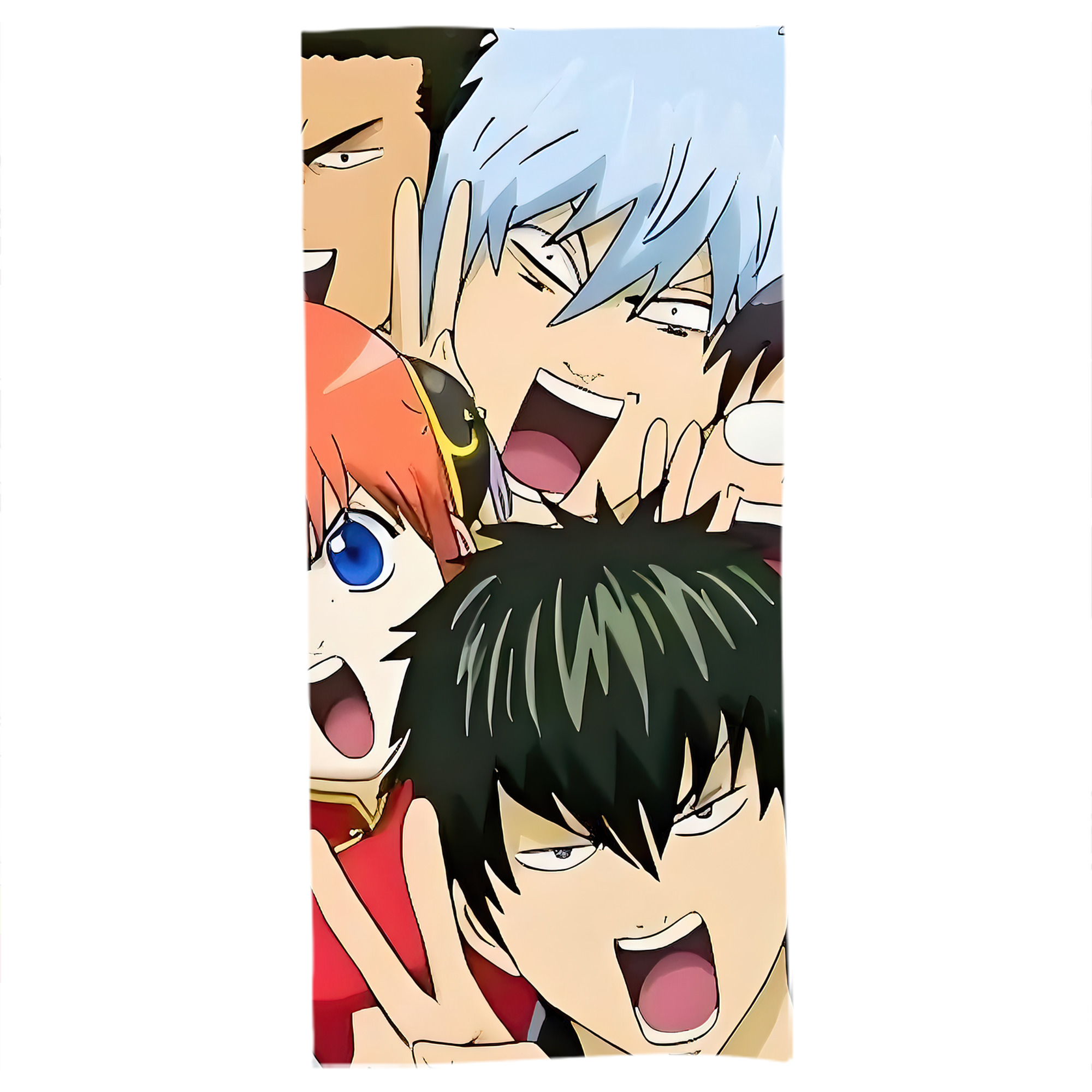 （画像用） ぎんたま 坂田銀時（さかたぎんとき） 神楽 志村新八（しむら しんぱち） GINTAMA Sakata Gintoki Kagura Shimura Shinpachi 大判バスタオル 70×140cm 吸水速乾 柔らかい肌触り