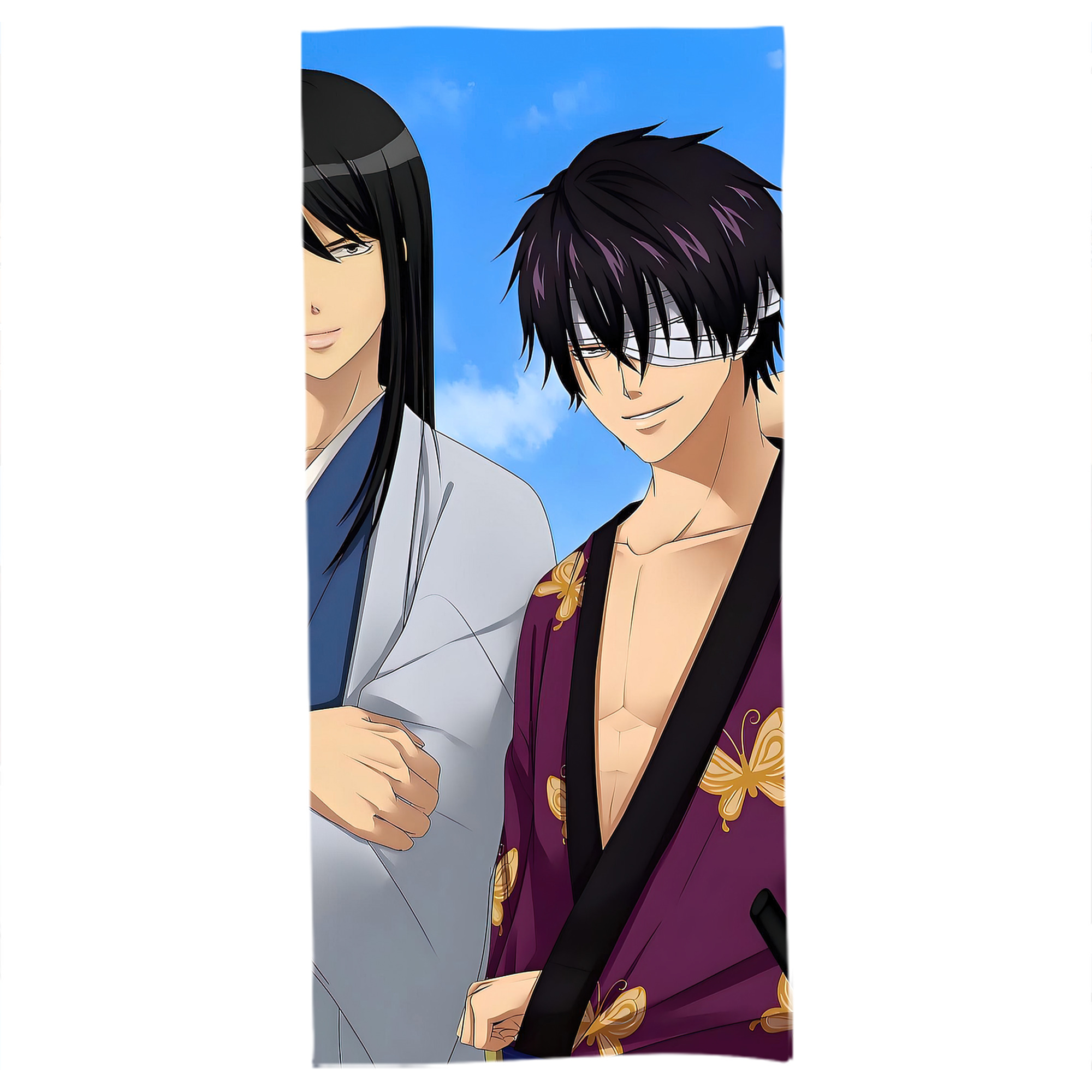 （画像用） ぎんたま 坂田銀時（さかたぎんとき） 神楽 志村新八（しむら しんぱち） GINTAMA Sakata Gintoki Kagura Shimura Shinpachi 大判バスタオル 70×140cm 吸水速乾 柔らかい肌触り